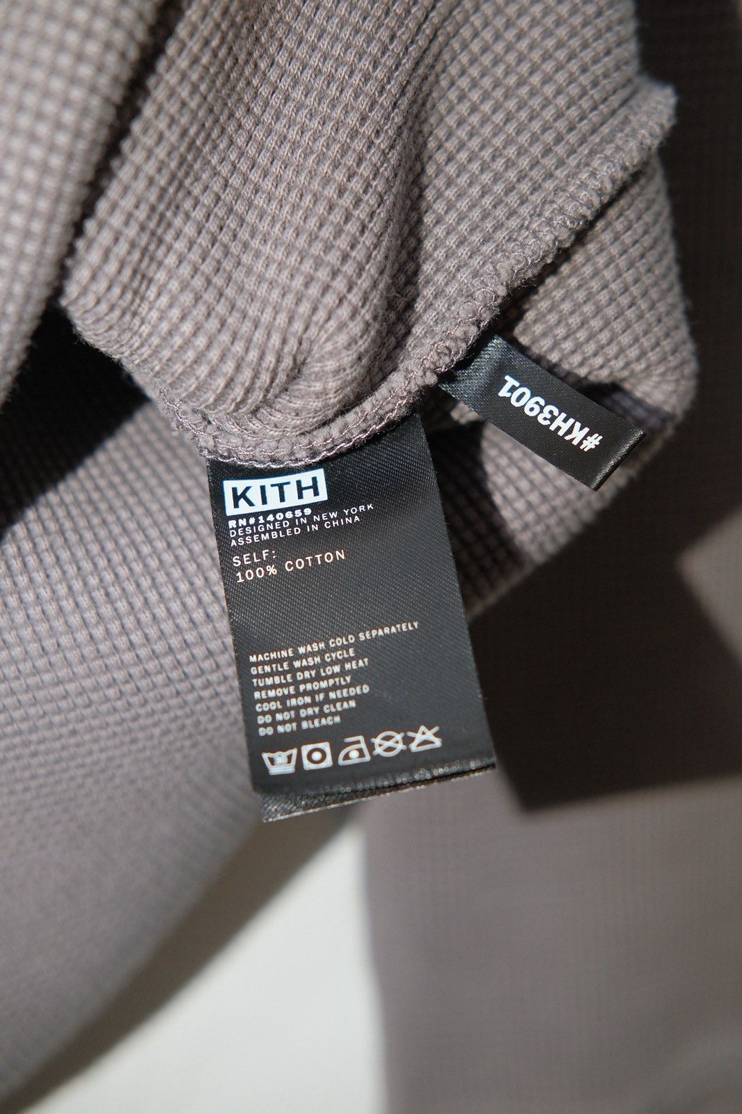 Kith Kith Grey Waffle Knit L/S Size US XS / EU 42 / 0 - 3 Thumbnail