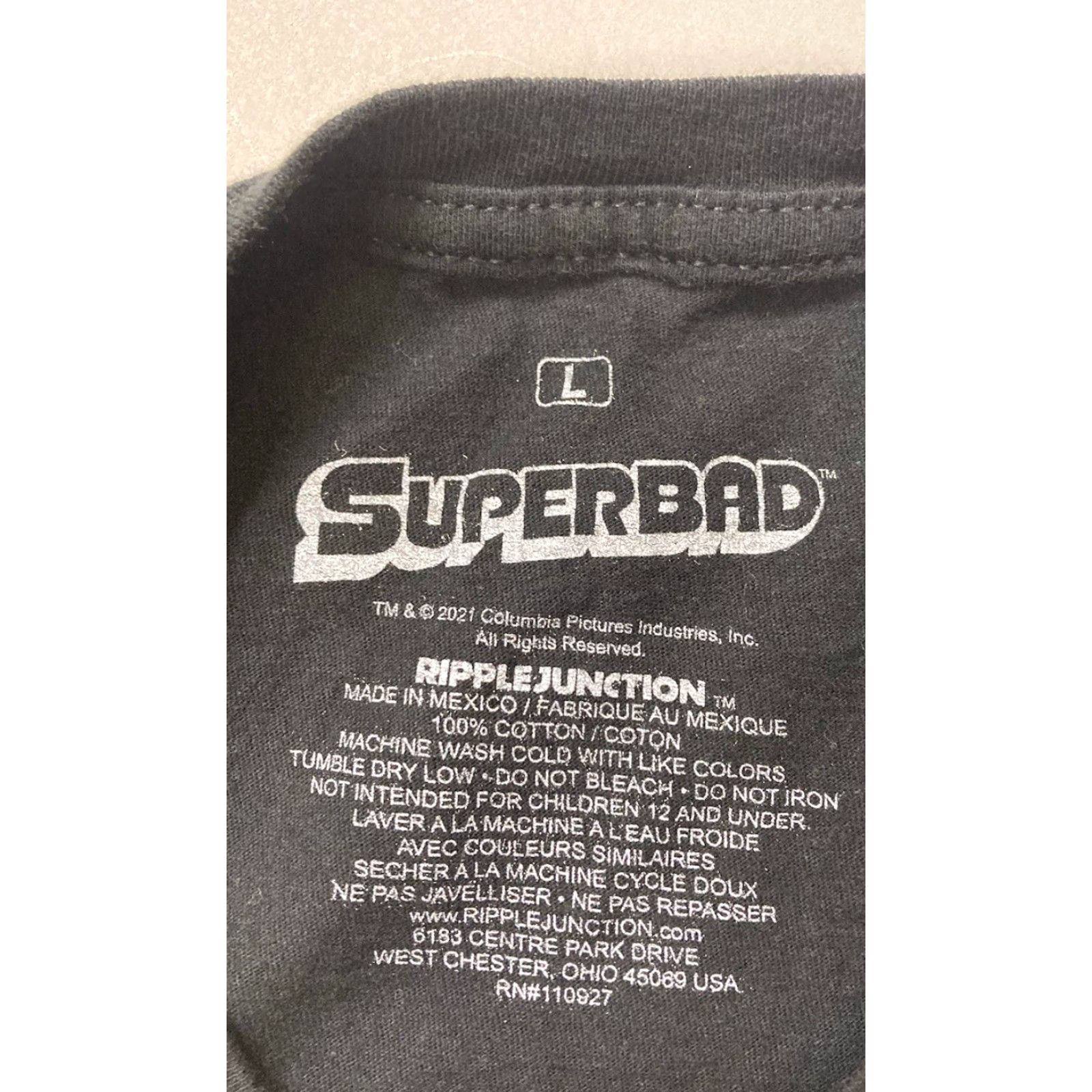 Ripple Junction VINTAGE? Superbad Movie Graphic T-shirt Men Large Black Short Sleeve Driver License Size US L / EU 52-54 / 3 - 4 Thumbnail