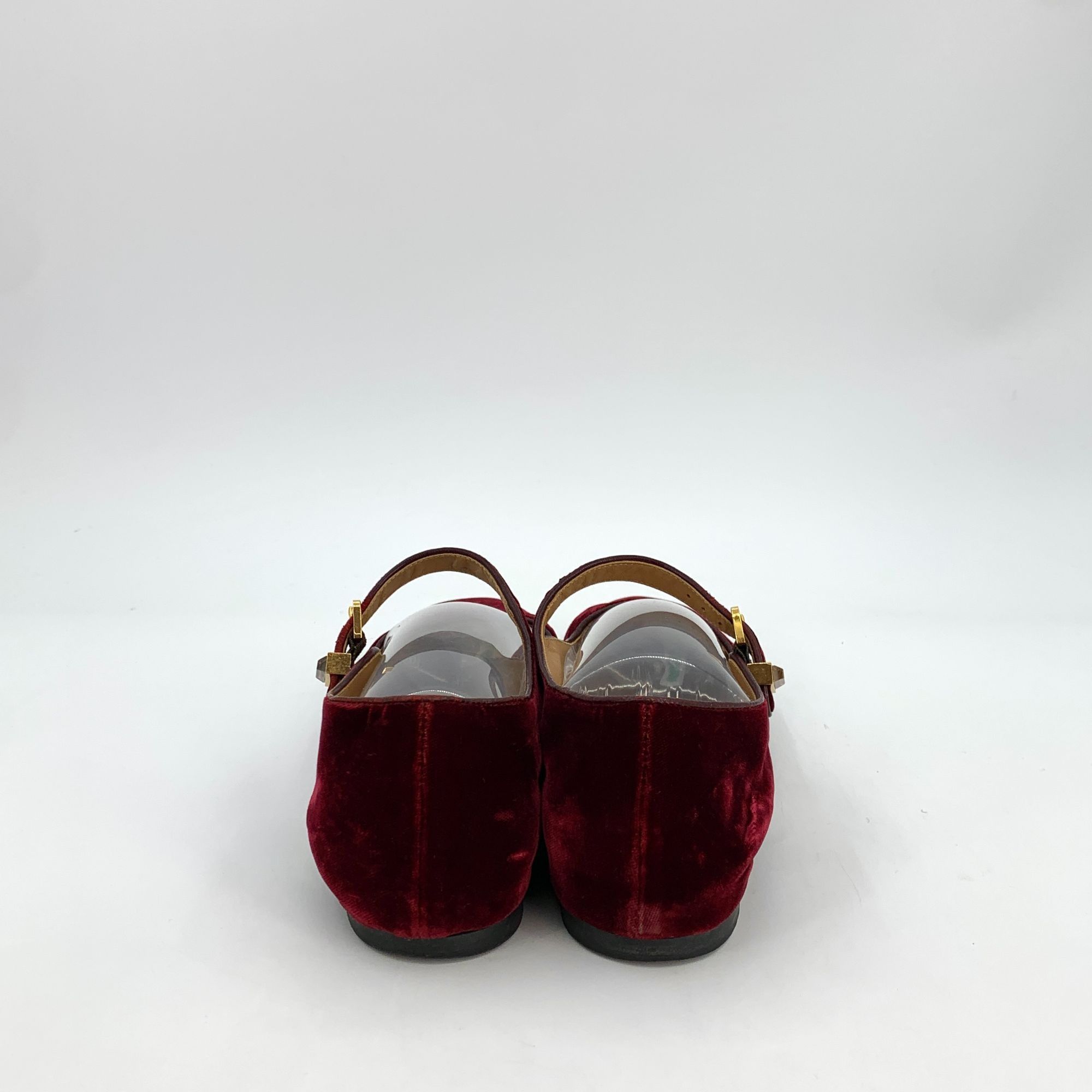 The Row The Row Womens Wine Red Suede Mary Jane Flats With Buckle St Size US 10 / IT 40 - 5 Thumbnail