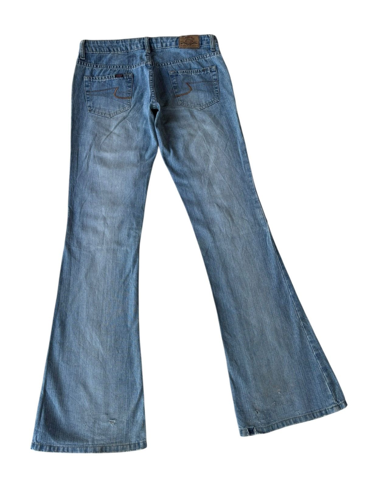 Japanese Brand VINTAGE FLARE JEANS DISTRESSED DENIM RRJ LOW RISE JEANS Size US 30 / EU 46 - 4 Thumbnail