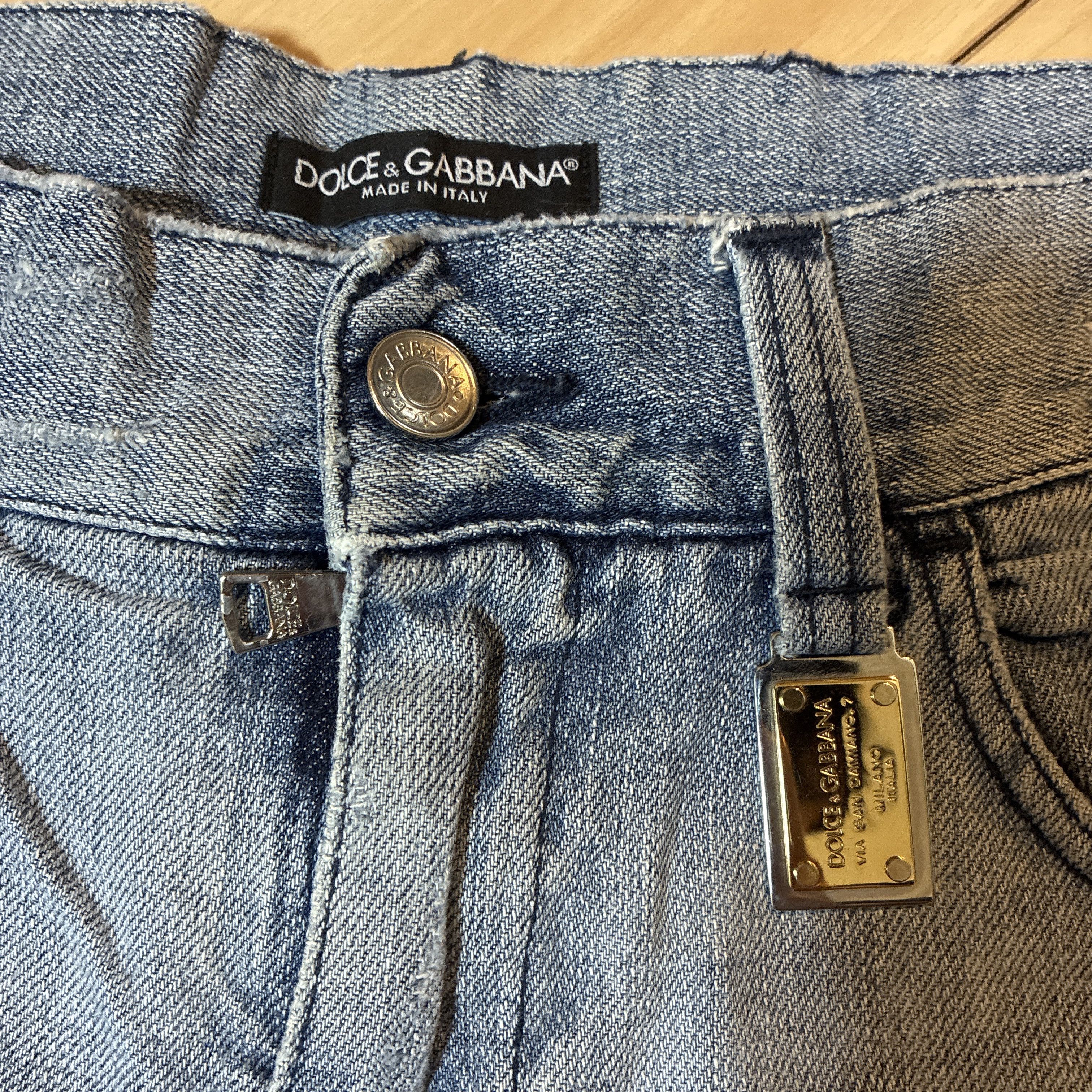 Dolce & Gabbana Dolce & Gabbana Y2K Distressed Low Rise Denim Jeans Size 44 Size US 28 / EU 44 - 9 Thumbnail