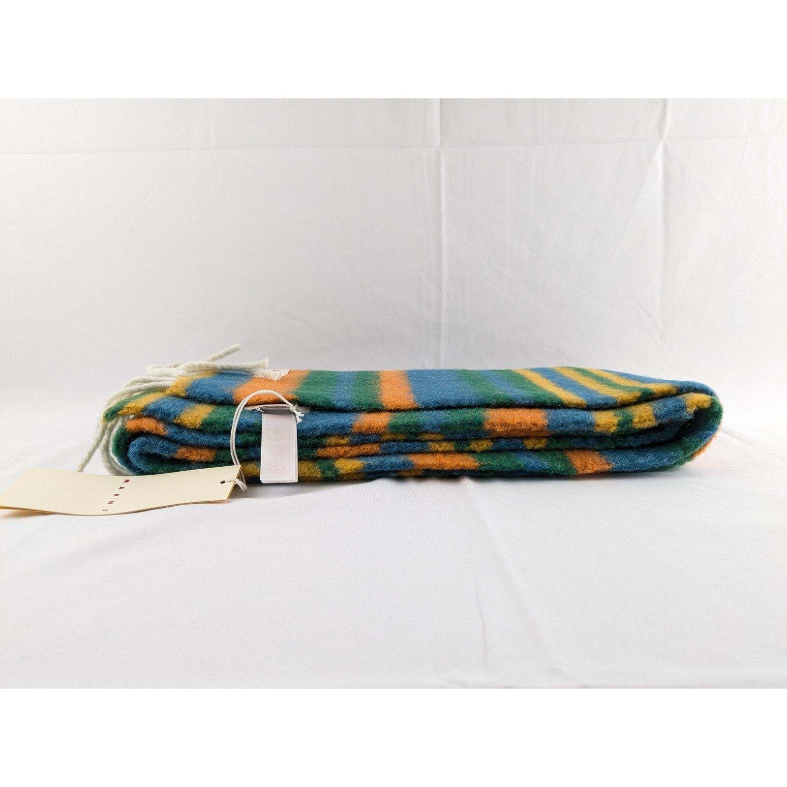 Marni o1rshd1 Size:OS/ Sciarpa Uomo Striped Brushed Wool Sea Green Size ONE SIZE - 2 Thumbnail