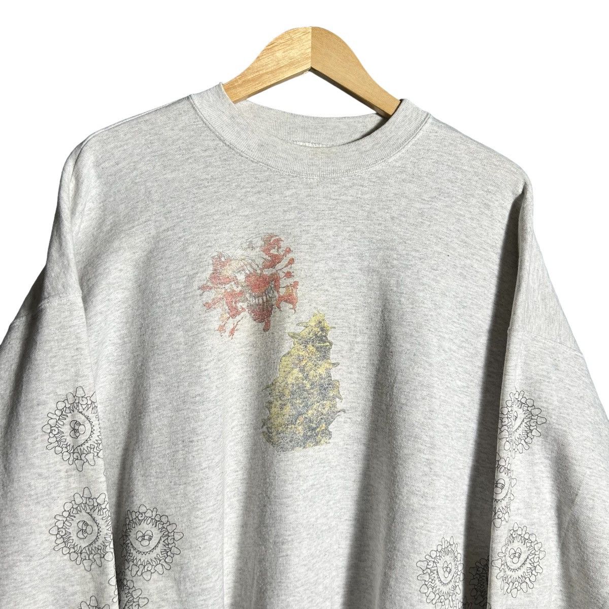 Vintage Rare Vintage 90s Marijuana Magic Mushrooms Art Sweatshirt Size US XL / EU 56 / 4 - 2 Thumbnail