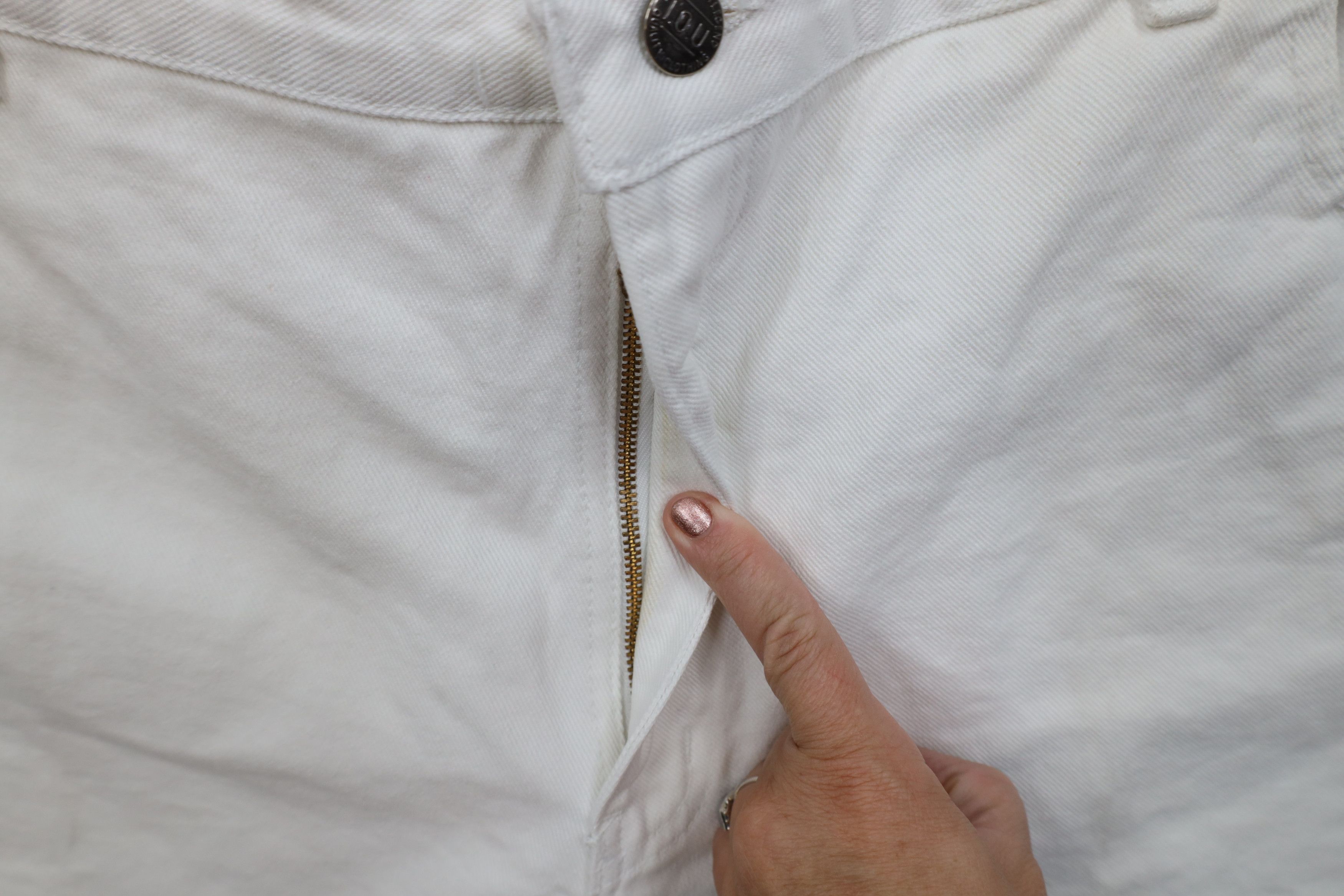 Vintage Deadstock Vintage 90s IOU Fit Denim Jean Shorts White Size US 40 / EU 56 - 8 Thumbnail