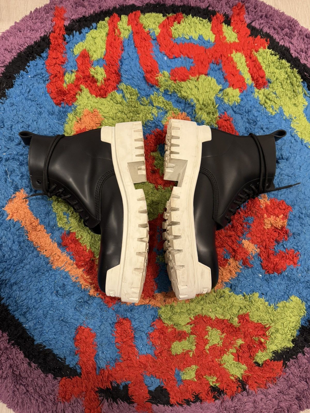 Balenciaga Balenciaga Combat Boot blk/wht Size US 10 / EU 43 - 4 Thumbnail