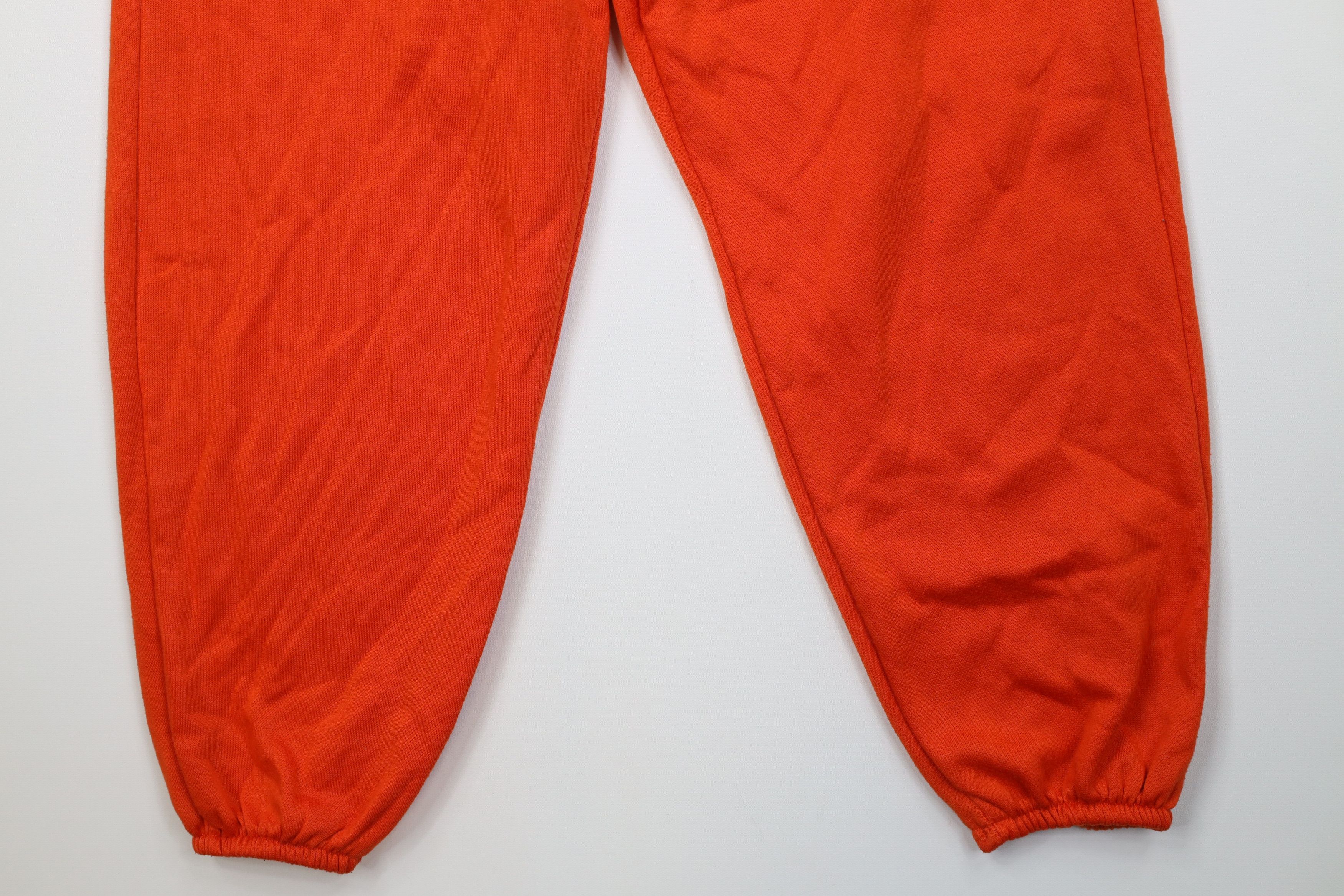 Vintage Vintage 90s Streetwear Cuffed Sweatpants Joggers Orange USA Size 28" / US 6 / IT 42 - 4 Thumbnail