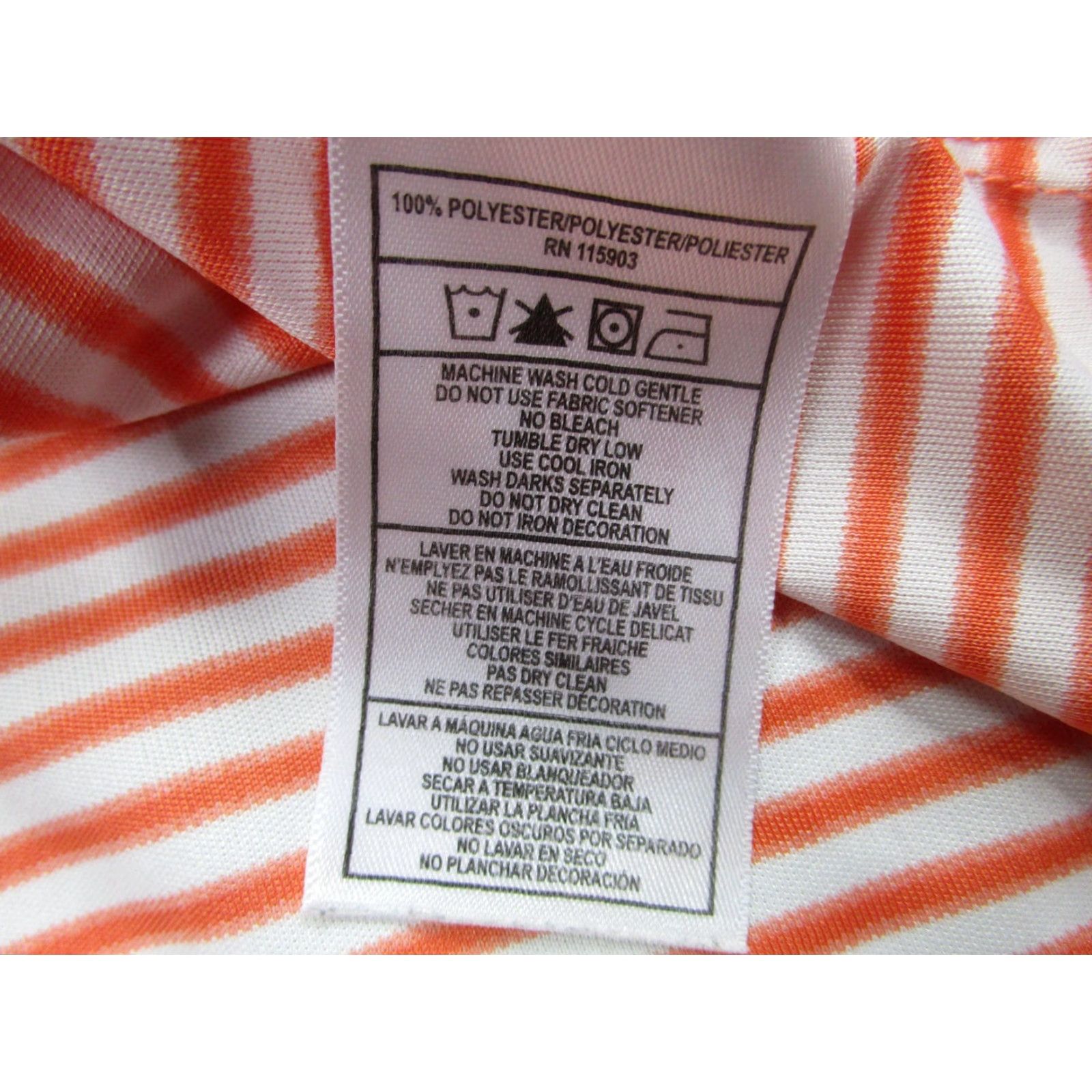 Vintage Bermuda Sands Polo Shirt Mens XL Orange White Striped Golf Wicking Hunter Ranch Size US XL / EU 56 / 4 - 6 Thumbnail