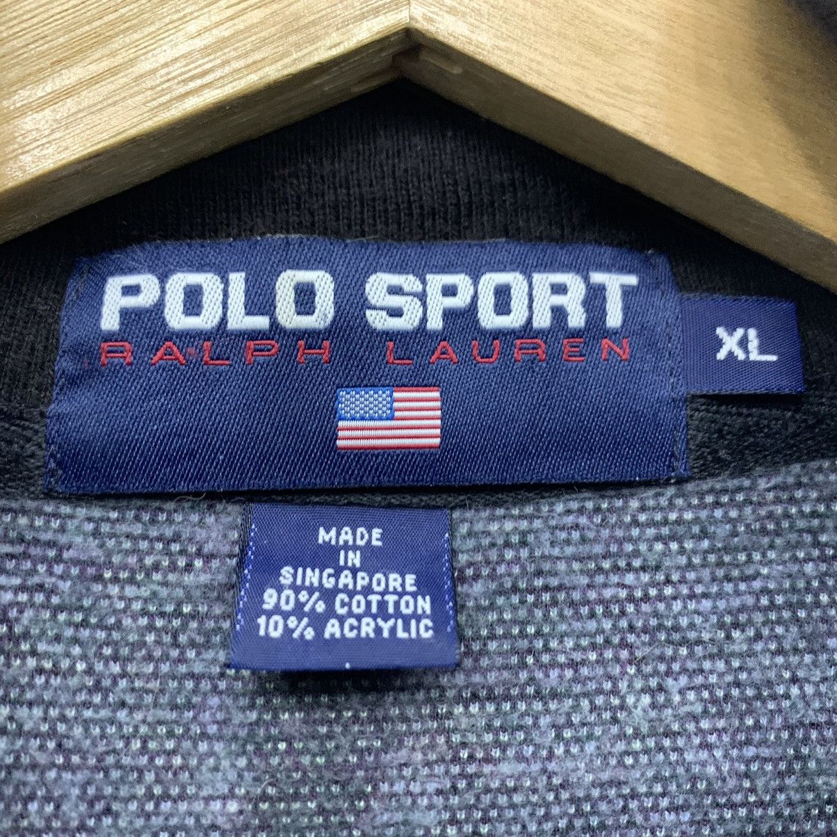 Ralph Lauren Vintage 90s Polo Sport Checkered Half Zip Sweatshirt Size US XL / EU 56 / 4 - 6 Thumbnail