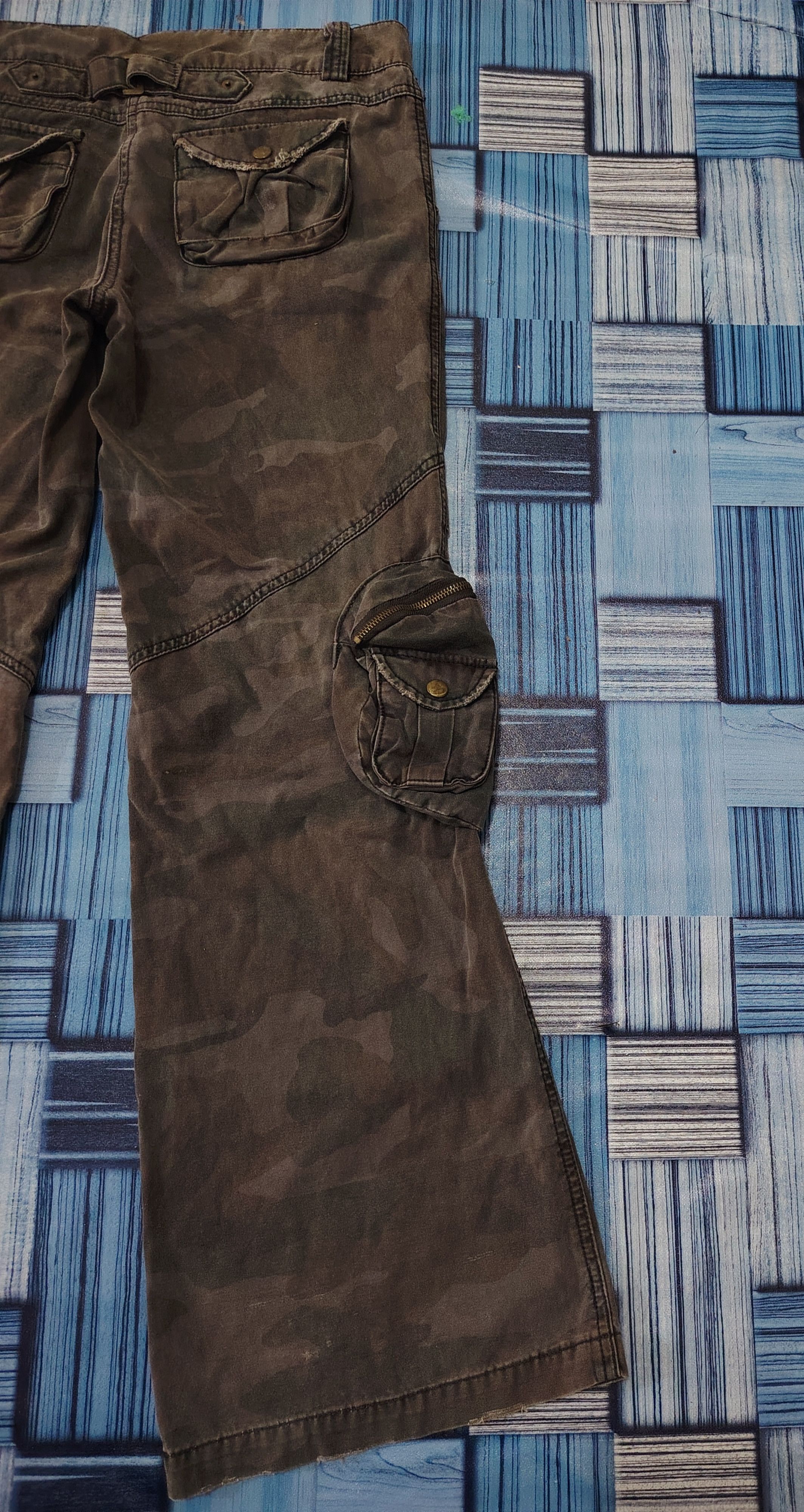 Vintage Vtg Camou Cargo Flared & Army Pocket chest rig tactical Size US 33 - 11 Thumbnail