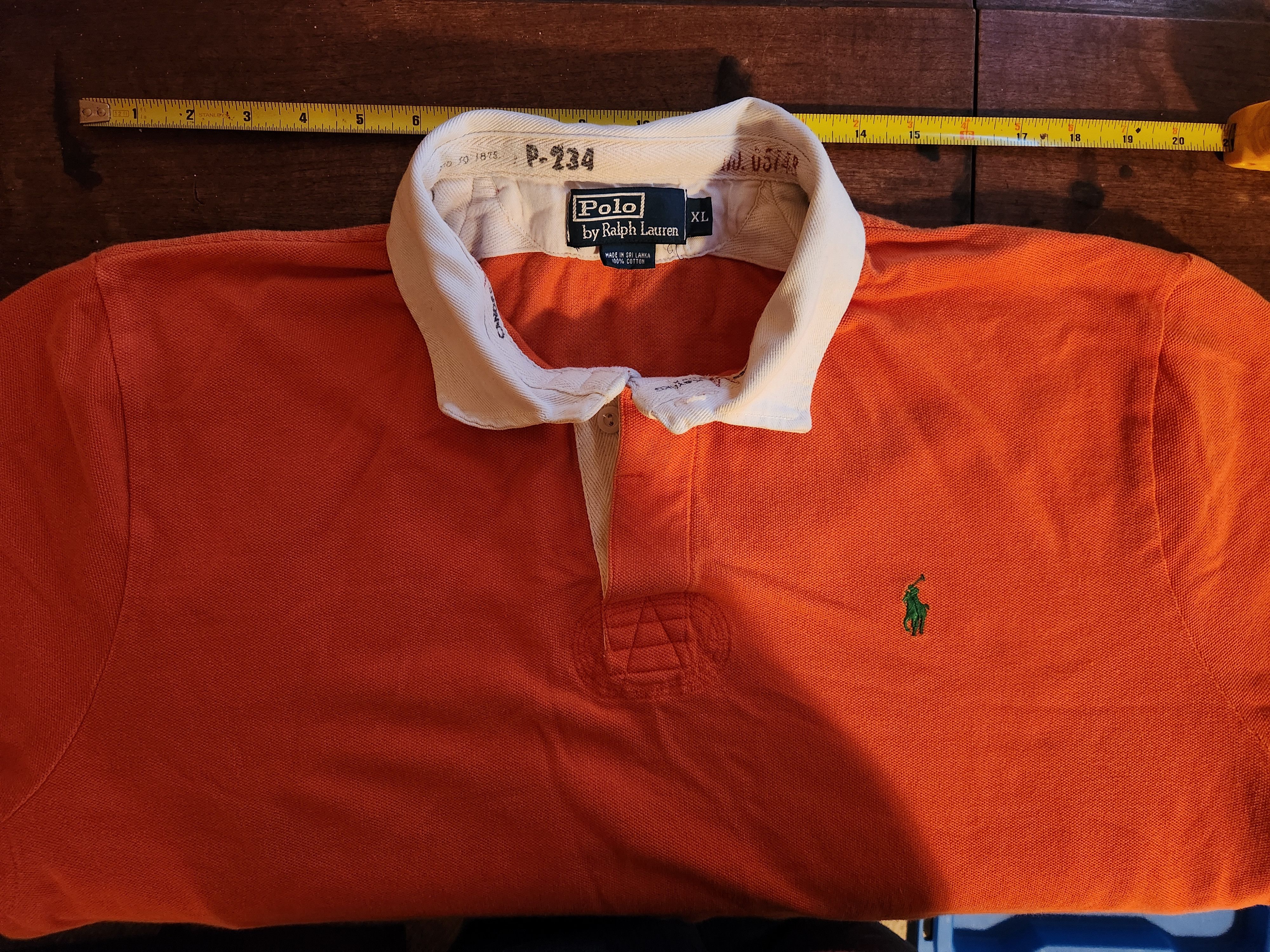 Polo Ralph Lauren Vintage Ralph Lauren Polo Shirt Orange Green Canoes Kayaks Size US XL / EU 56 / 4 - 3 Thumbnail