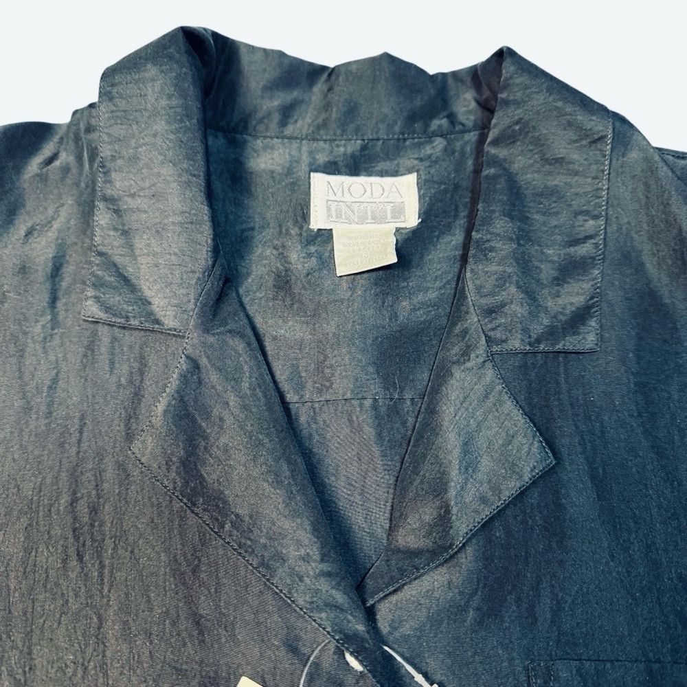 Other NWT New Vintage Moda International 100% Silk Black Blouse S Size M / US 6-8 / IT 42-44 - 5 Thumbnail
