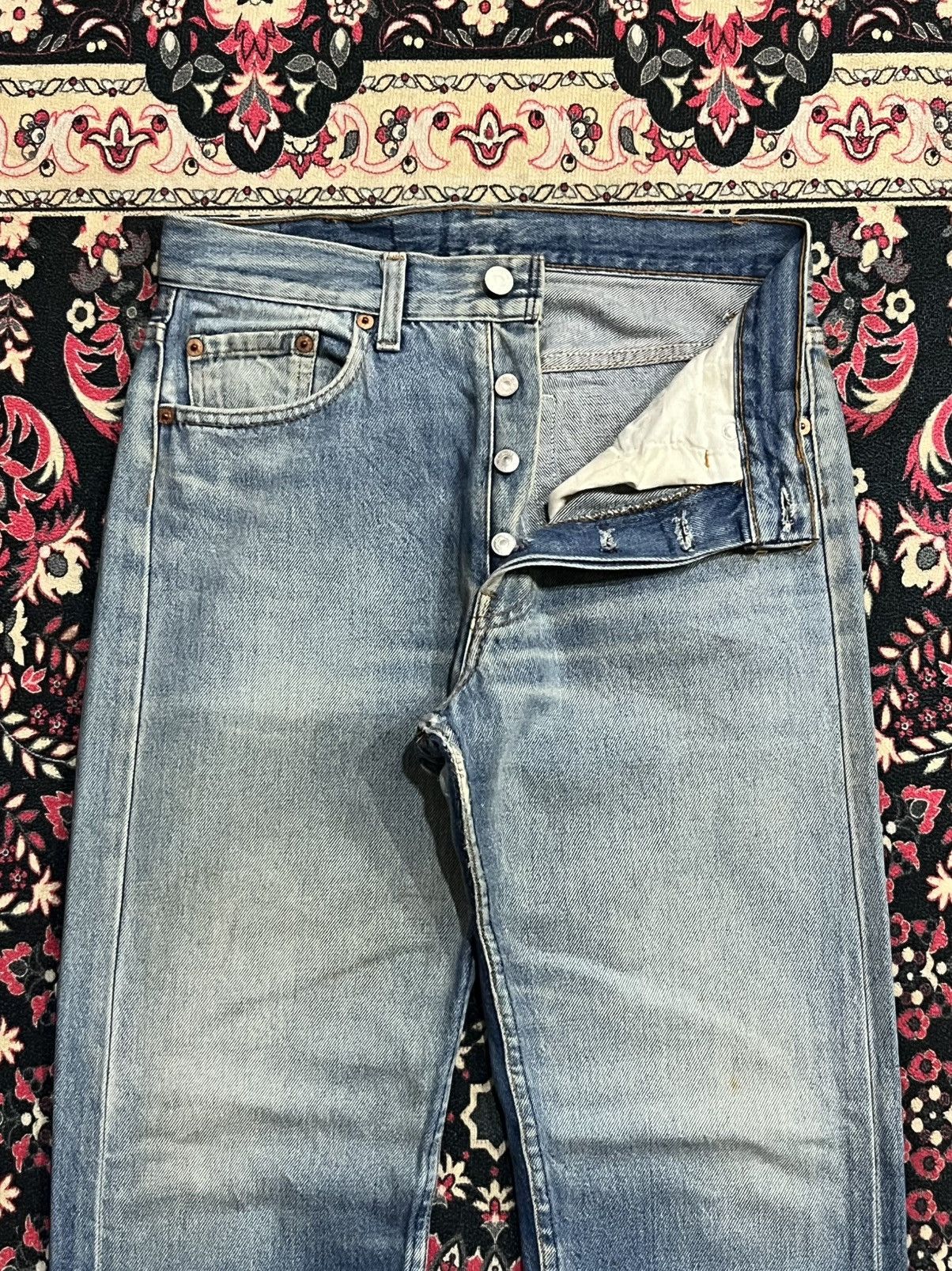 Levi's Vintage 80s Levi’s 501xx Made in Usa Blue Washed Jeans Size US 29 - 5 Thumbnail