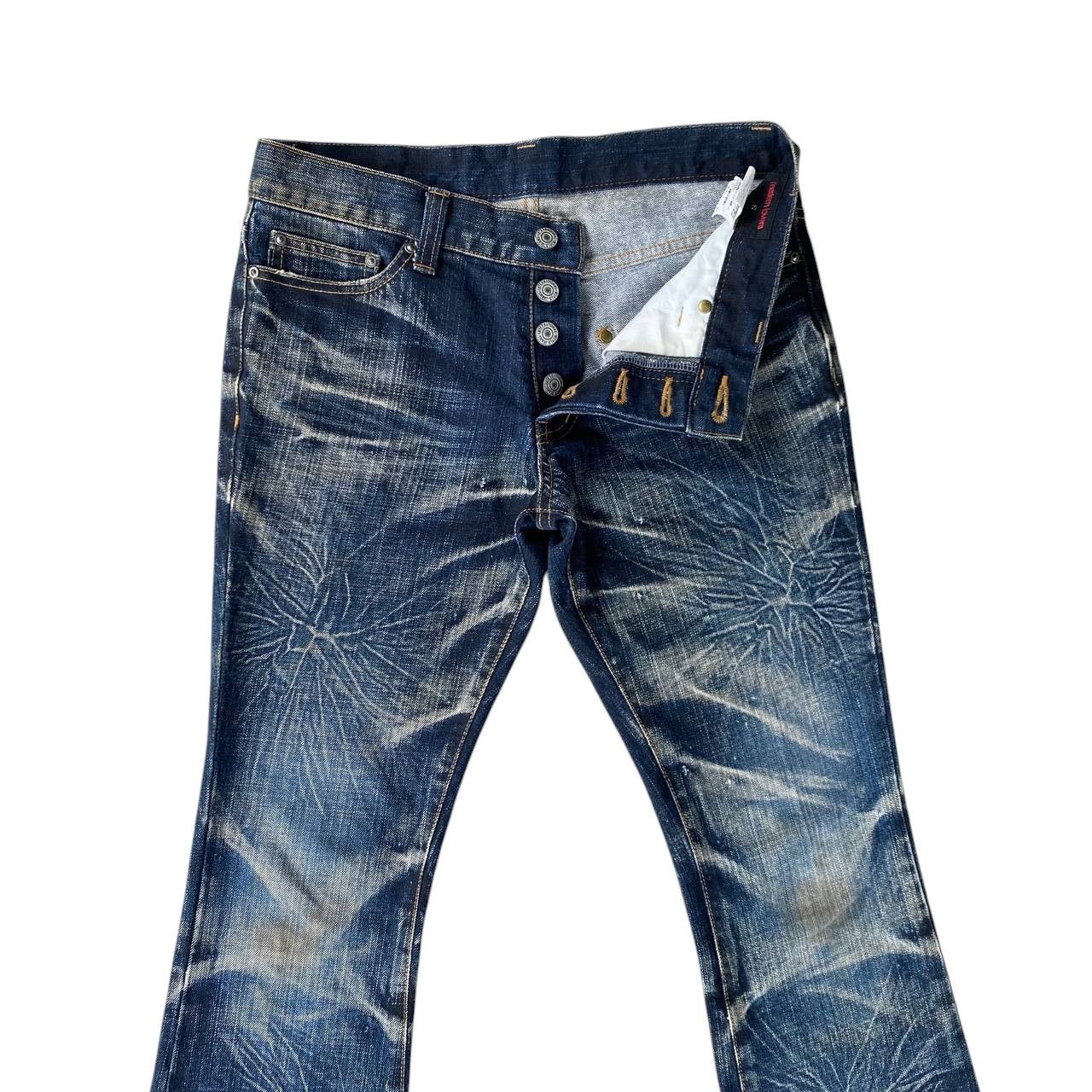 Japanese Brand FLARED STARBURST WASH BY MODERN LOVERS RUSTY GHOSTCLAW MARK Size US 28 / EU 44 - 17 Thumbnail