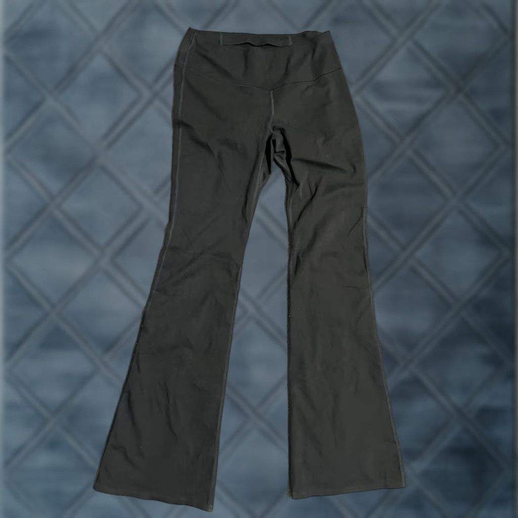 Uniqlo Uniqlo Leggings Woman Wide Ankle L Black High Rise Elastic Waist Size 36" / US 14 / IT 50 - 1 Thumbnail