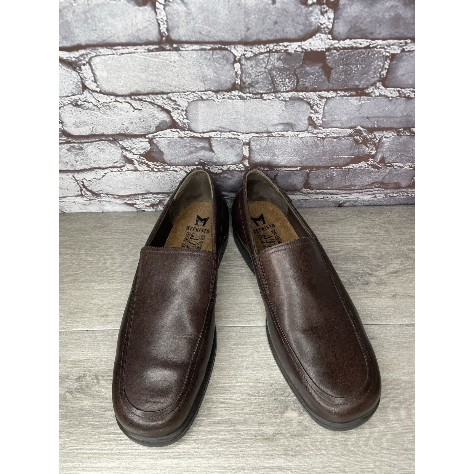 Mephisto Mephisto Brown Leather Loafers Air Jet Insoles Slip On Shoes Size US 11.5 / EU 44-45 - 10 Thumbnail