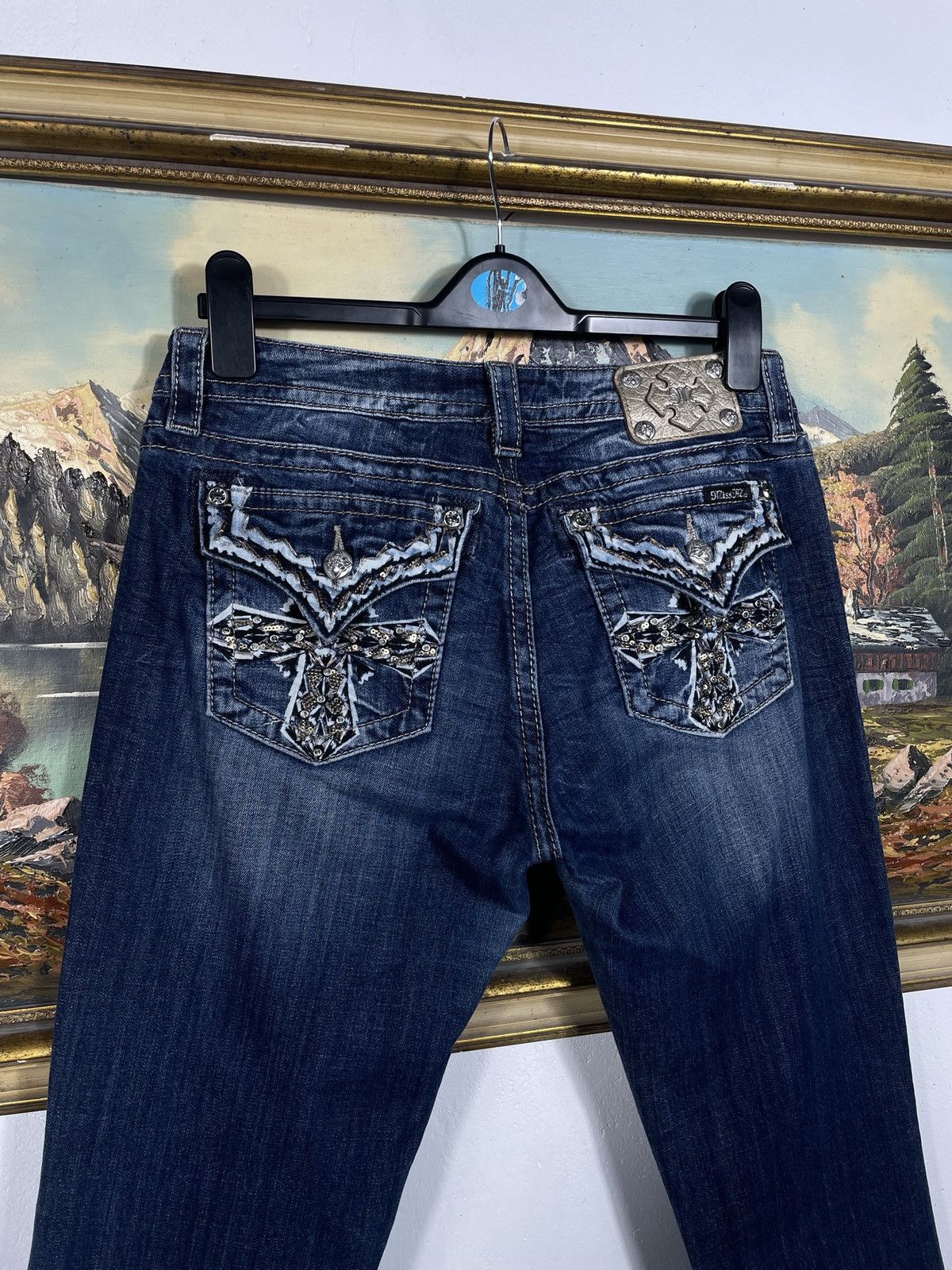 Miss Me × Rock Revival × True Religion Miss Me Vintage Y2k Avant Garde Denim Jeans Trousers Pants Size 31" - 1 Thumbnail