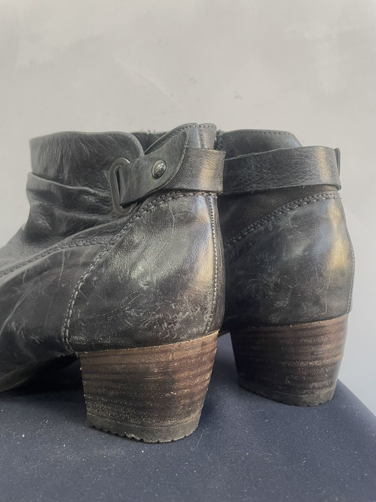 A.S.98 Gothic heel platform boots leather guidi style avant garde Size US 8.5 / EU 41-42 - 9 Thumbnail