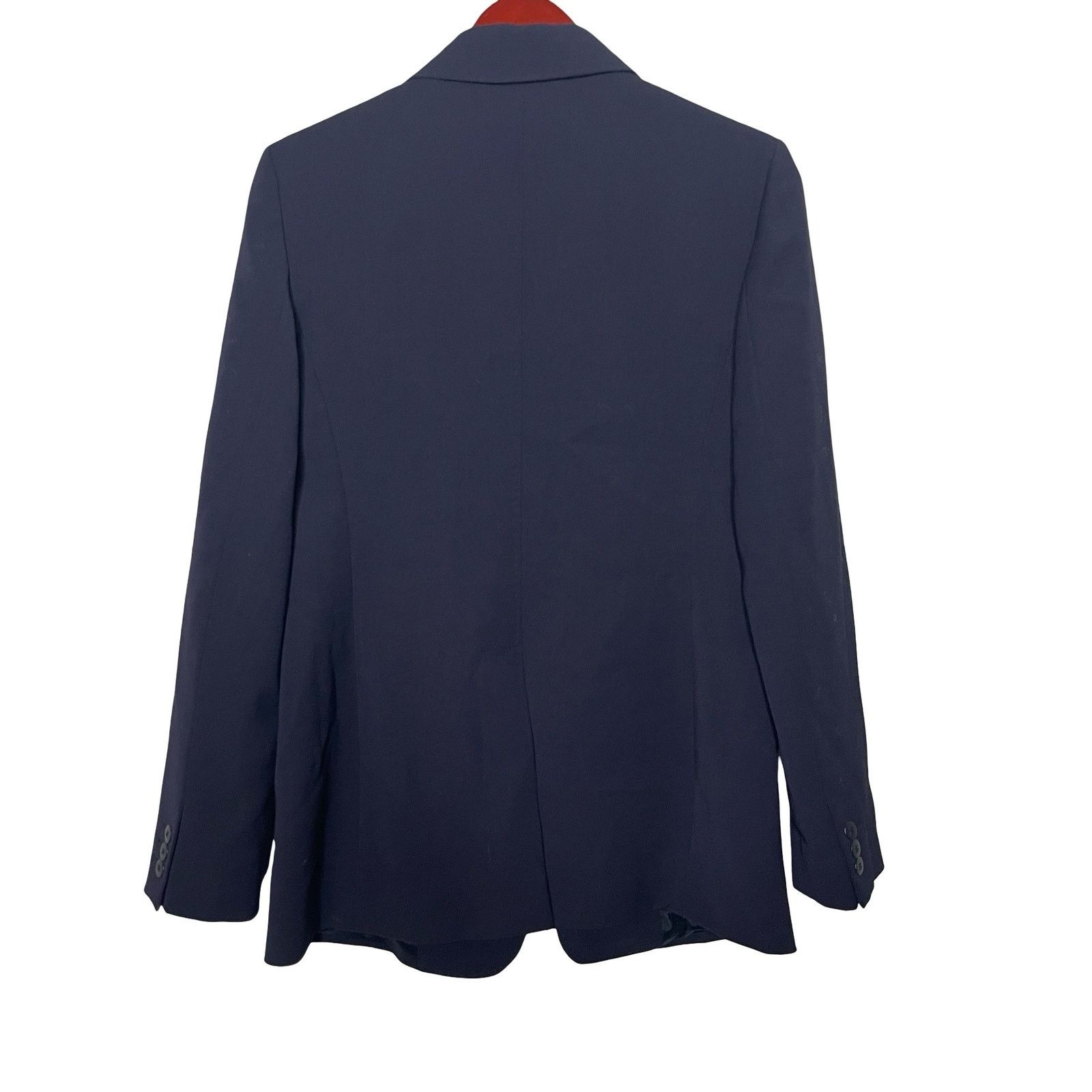 Max Mara MAX MARA Studio Navy Blue single-breasted new wool blazer 10 Size L / US 10 / IT 46 - 4 Thumbnail