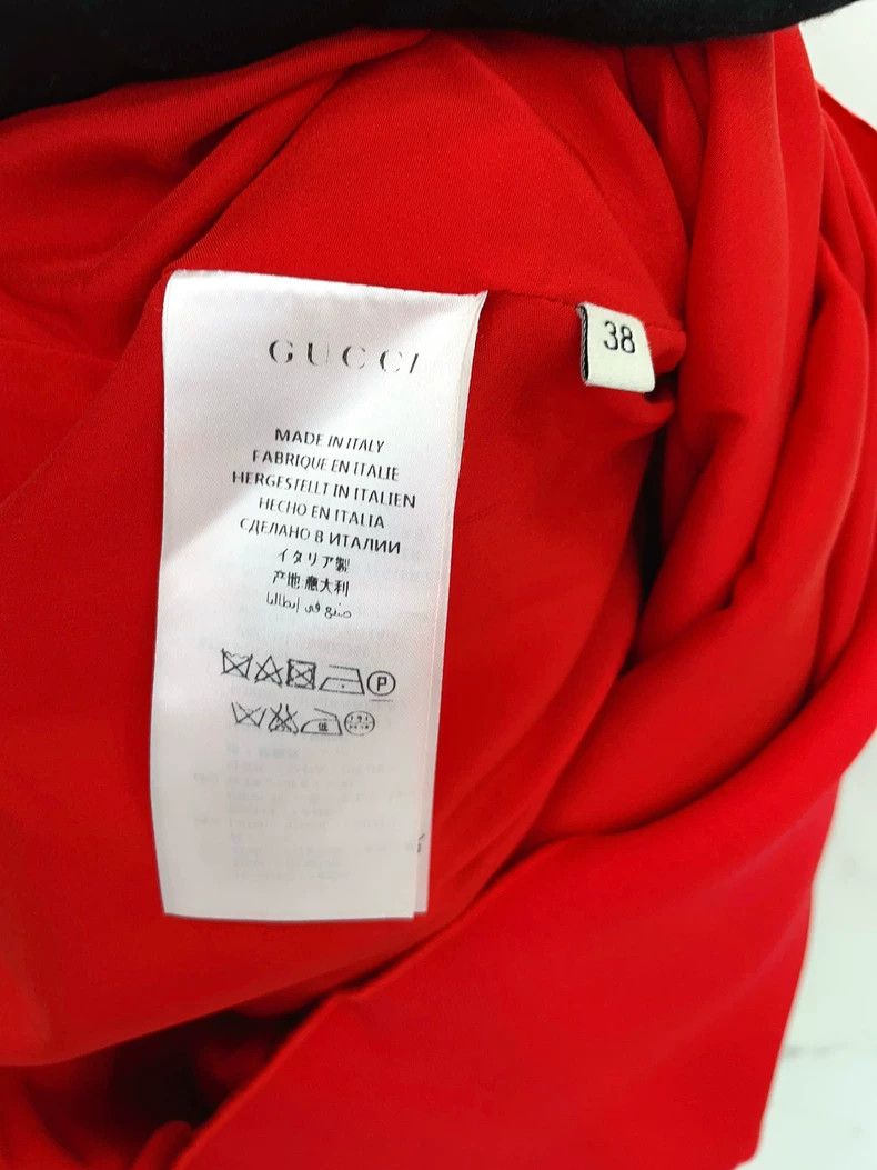 Gucci Gucci Red double G gold buckle wool silk skirt 2504-Nextarr Size 25" / US 0 / IT 36 - 8 Thumbnail