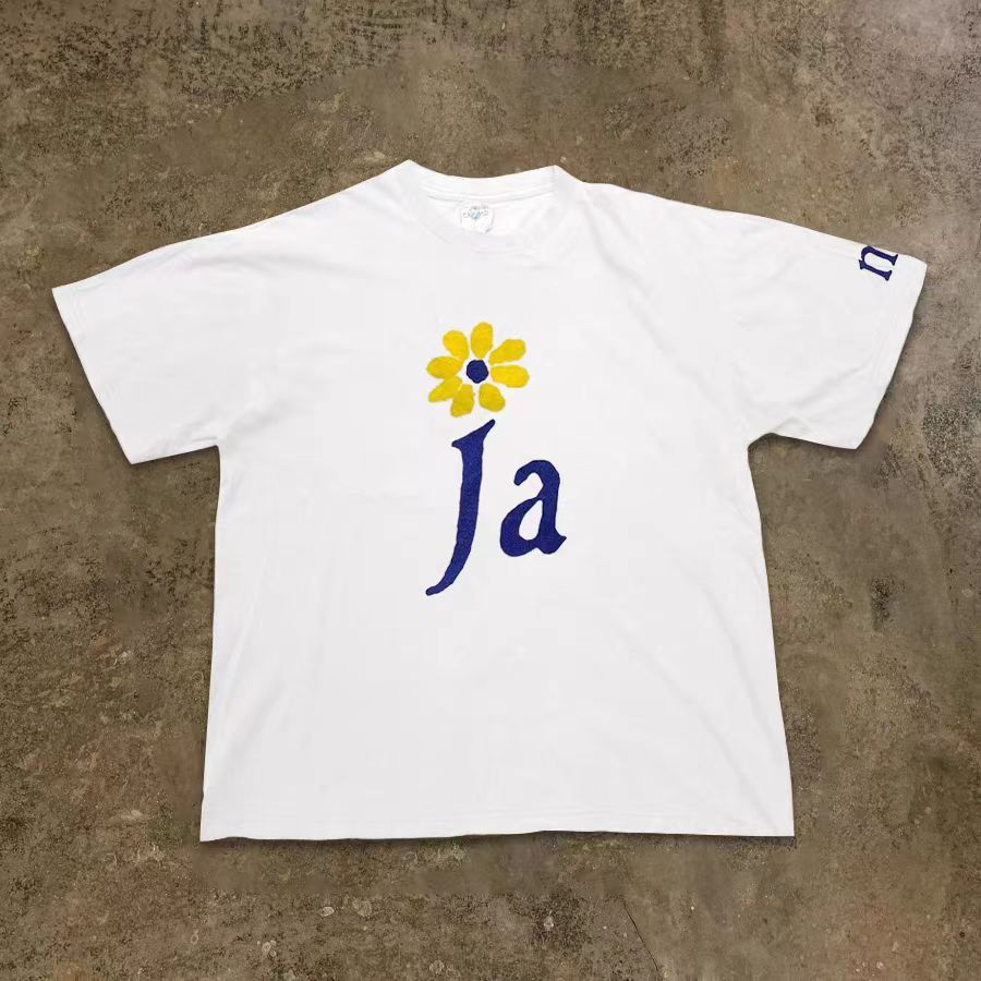 Vintage White casual retro sunflower print t-shirt Size US M / EU 48-50 / 2 - 1 Thumbnail