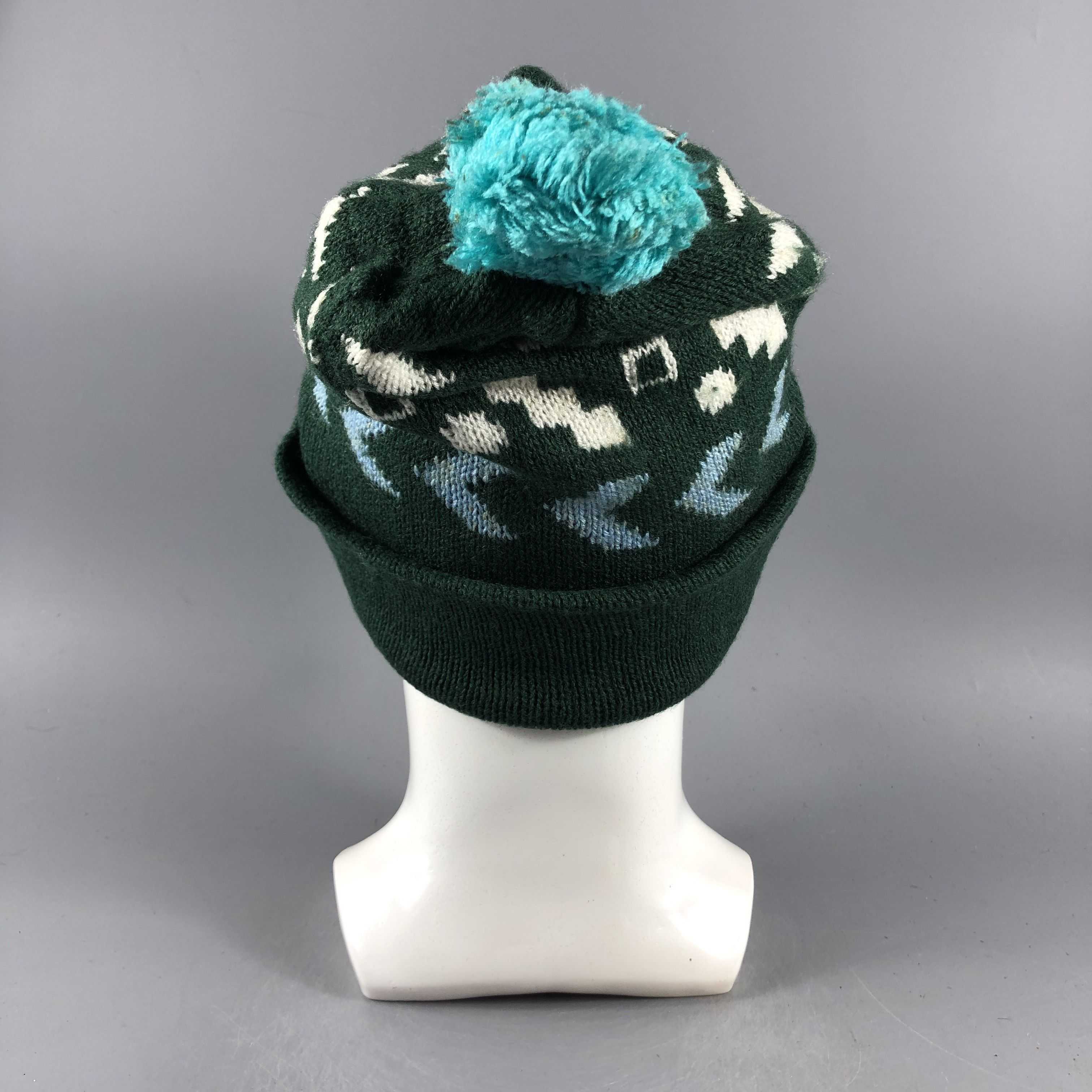 Japanese Brand × Vintage Unknown Fair Isle Bobble Beanie Snow Hat Snow Cap -D437 Size ONE SIZE - 2 Thumbnail