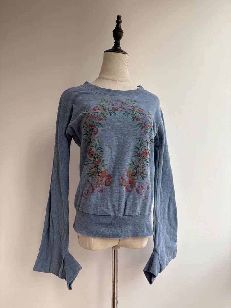 Vivienne Westwood Vivienne Westwood Blue Floral Saturn Sweatshirt - dmc Size US M / EU 48-50 / 2 - 1 Thumbnail
