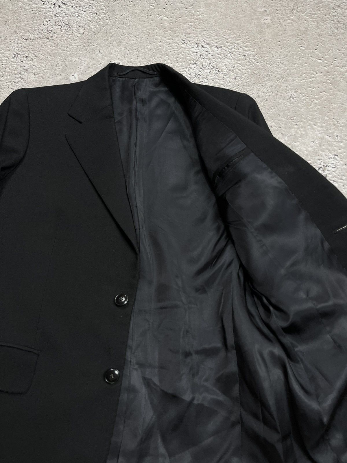 Other Ludwig & Schirmer Heavy Vintage Black Wool Blazer Austria Size 42R - 9 Thumbnail