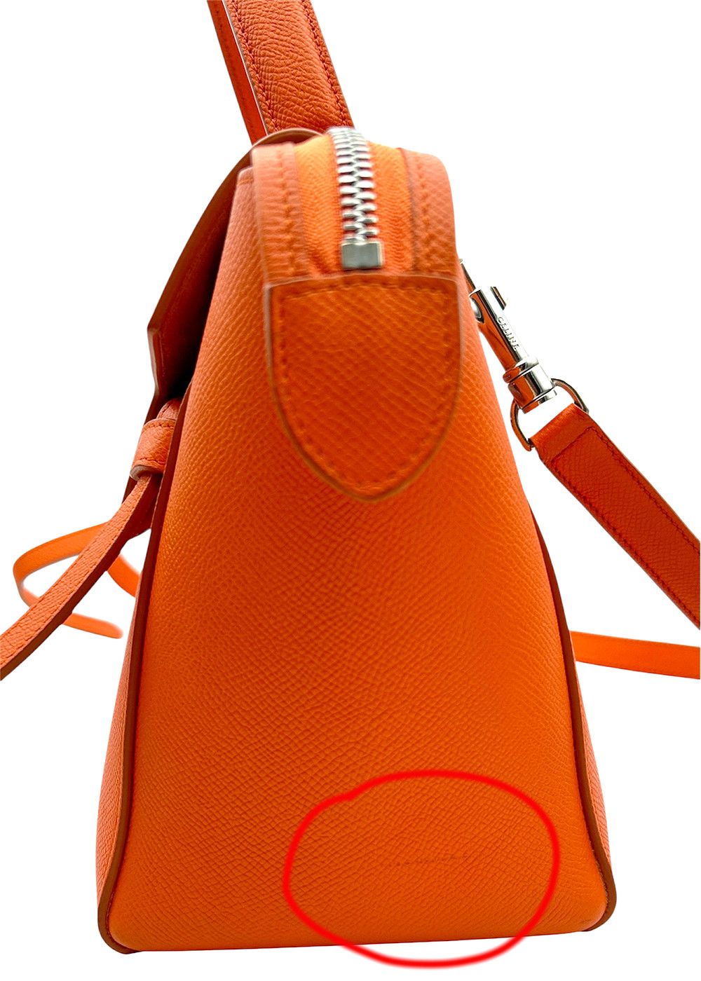 Celine Celine Leather Crossbody Bag Orange Size ONE SIZE - 4 Thumbnail