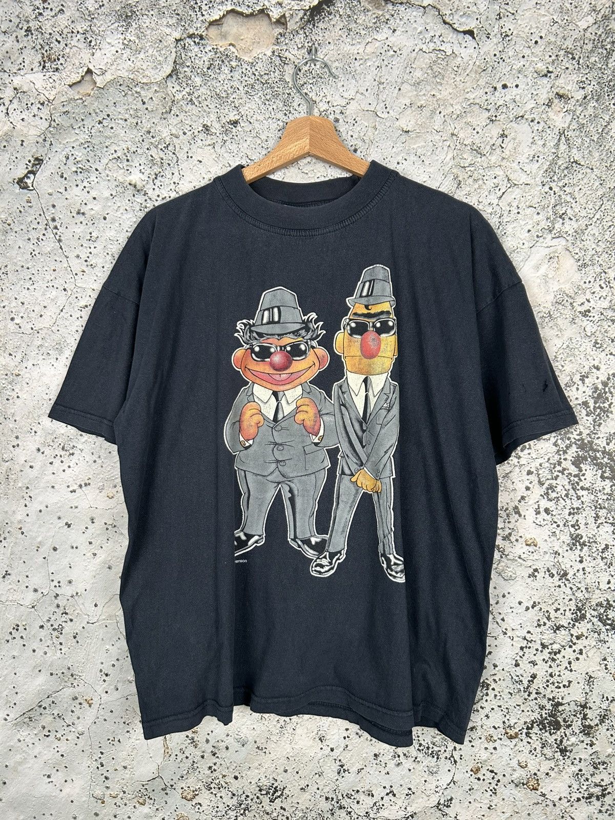 Cartoon Network Vintage Ernie and Bert Men in Black Sesame Street Movie 90s Size US XL / EU 56 / 4 - 1 Thumbnail