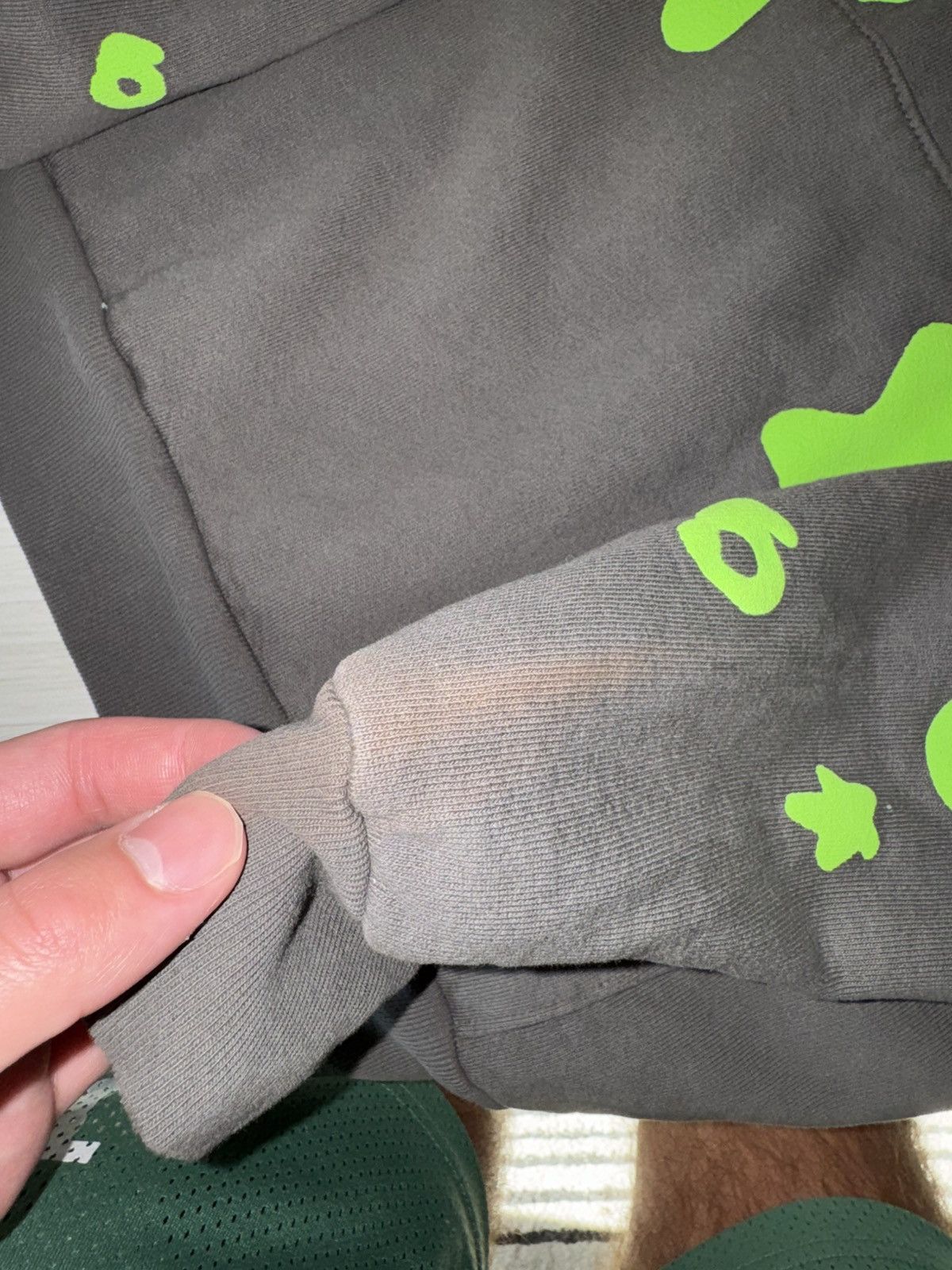 Sp5der M – Sp5der Beluga Hoodie Slate Grey Green – Authentic Size US M / EU 48-50 / 2 - 7 Thumbnail