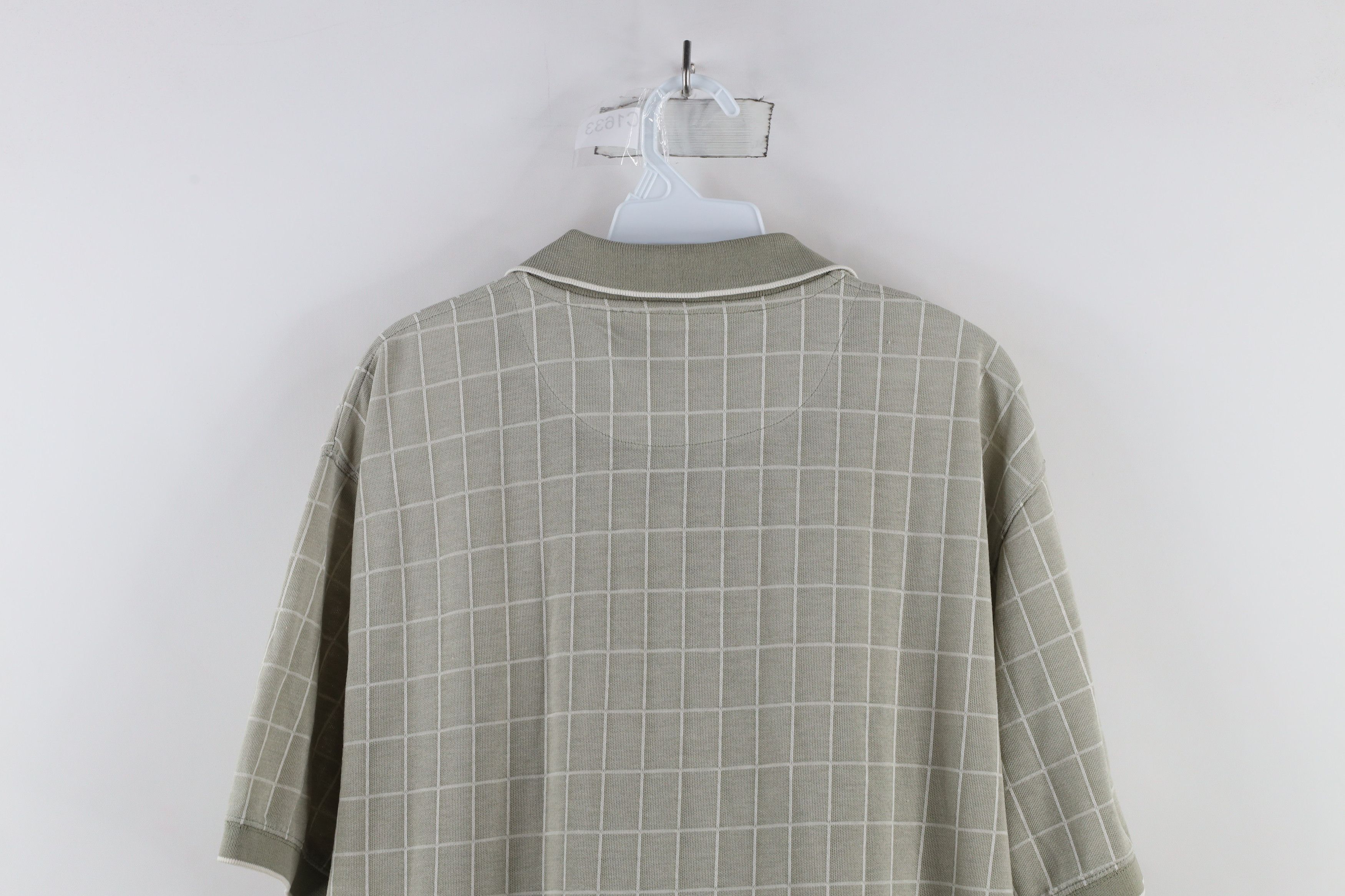 Vintage Vintage 90s Streetwear Knit Collared Polo Shirt Checkered Size US L / EU 52-54 / 3 - 10 Thumbnail