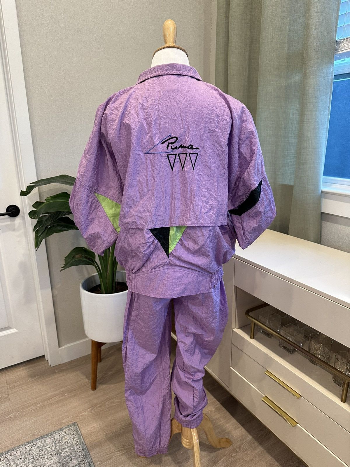 Puma Vintage 90s PUMA Purple Two-Piece Tracksuit Set Size M / US 6-8 / IT 42-44 - 4 Thumbnail