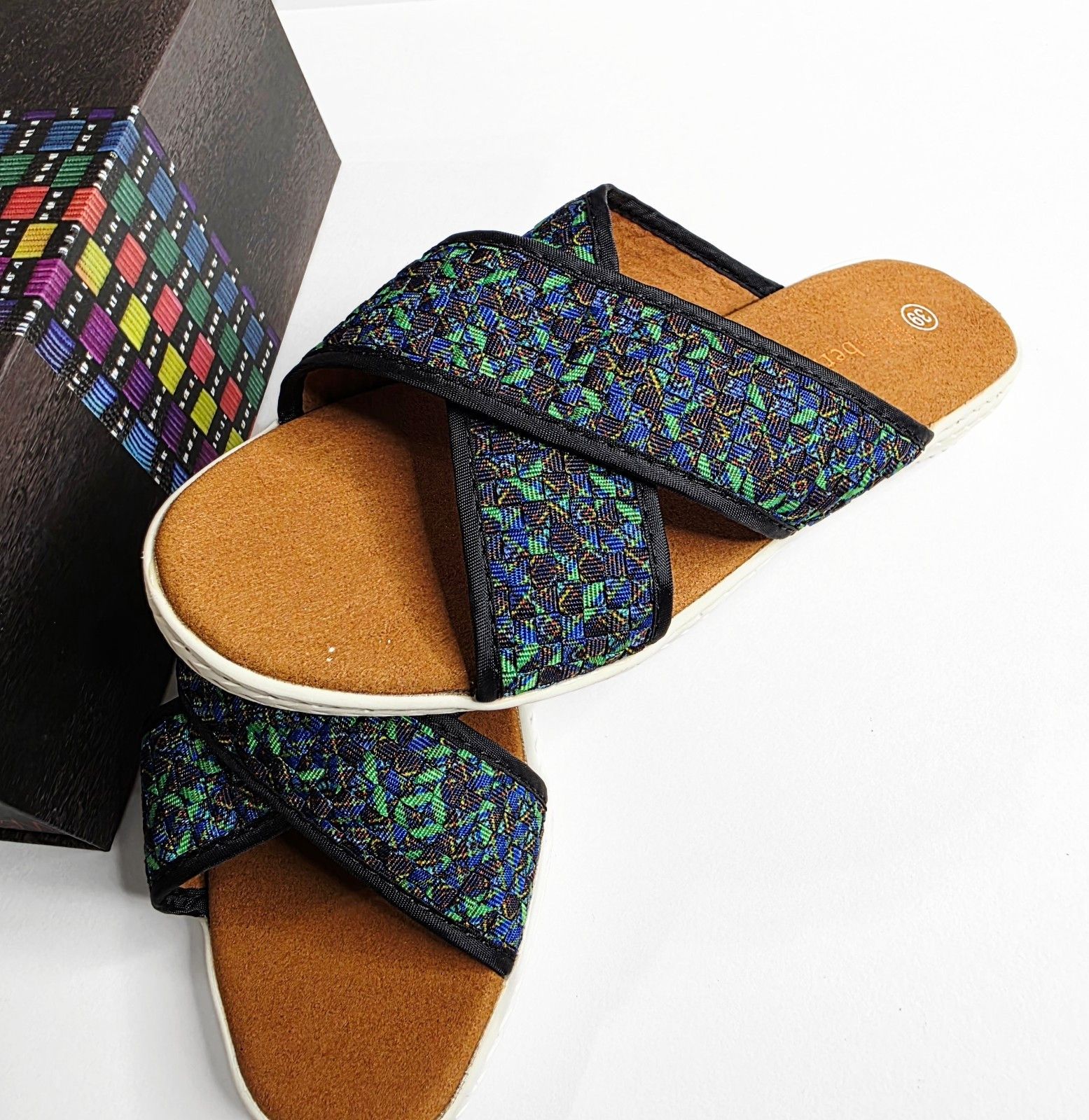 Other Bernie Mev Avon Sandals Women 8.5 EU 39 Woven Memory Foam Size US 8.5 / IT 38.5 - 4 Thumbnail