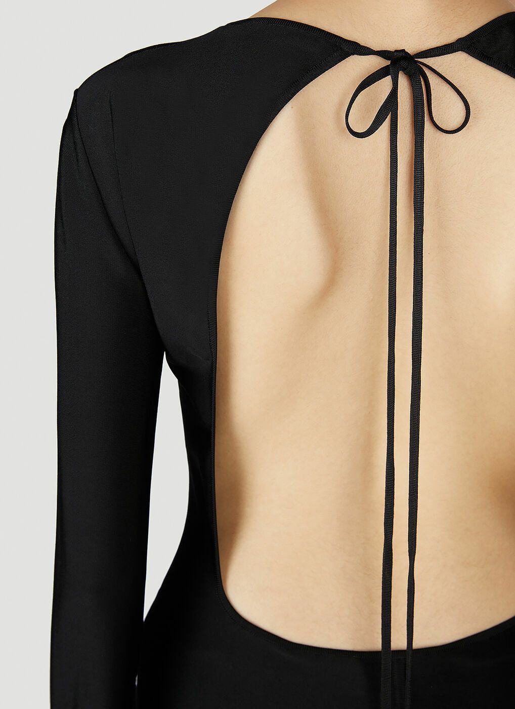 Saint Laurent Paris o1s1wg110425 732897 Skater Dress in Black Size XL / US 12-14 / IT 48-50 - 7 Thumbnail