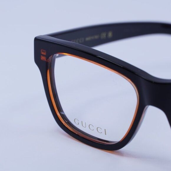 Gucci Gucci GG1795O 003 Eyeglasses Burgundy Crystal on Black 52mm Size ONE SIZE - 8 Thumbnail