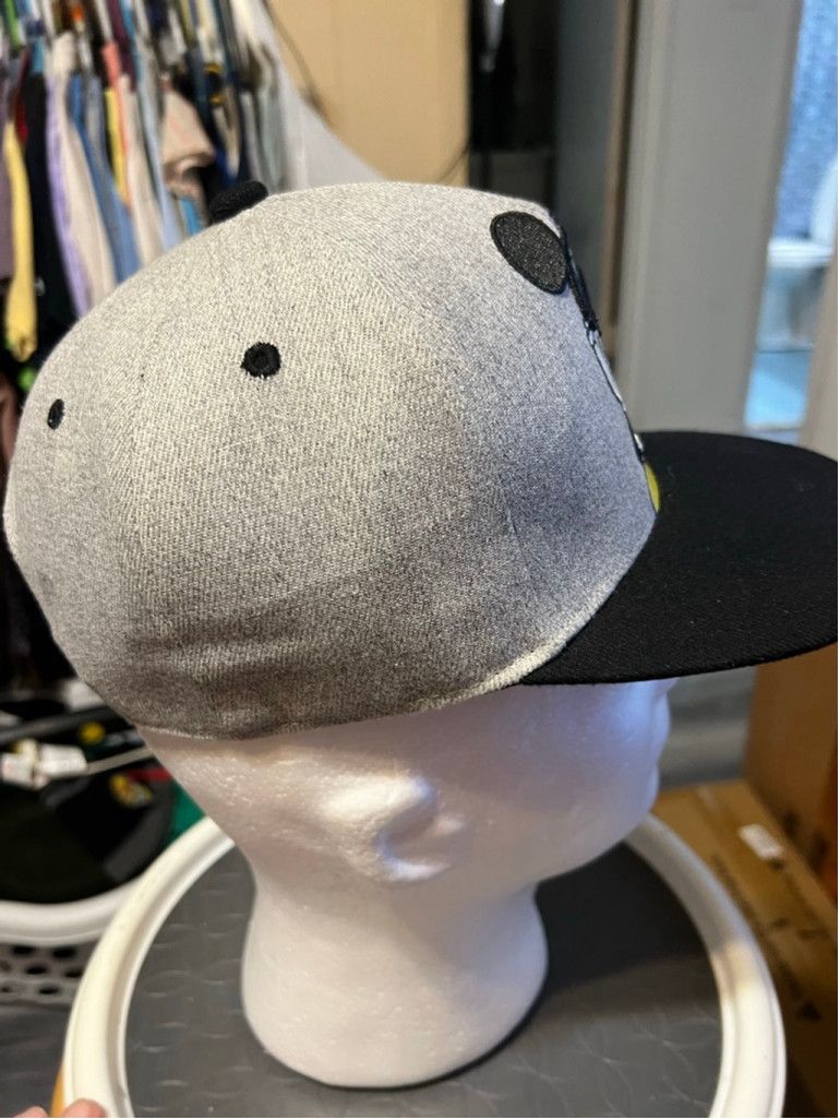 Disney Unisex Disney Mickey Mouse Grey Black Snapback Hat One Size Size ONE SIZE - 4 Thumbnail