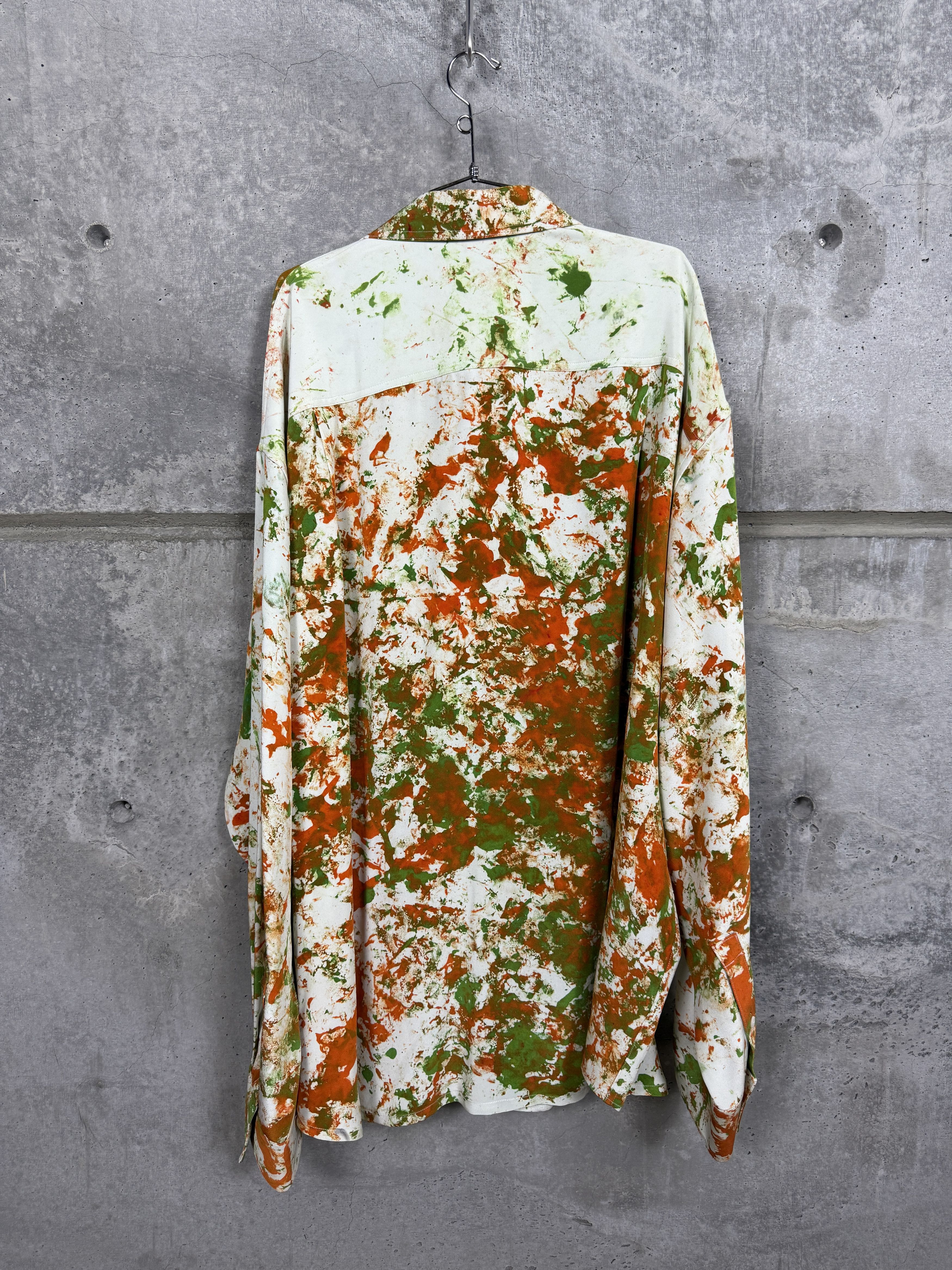 Sterling Ruby $1895 S.R. Studio Dyed Soto Silk Oversized Button Up Shirt Size US XXL / EU 58 / 5 - 5 Thumbnail