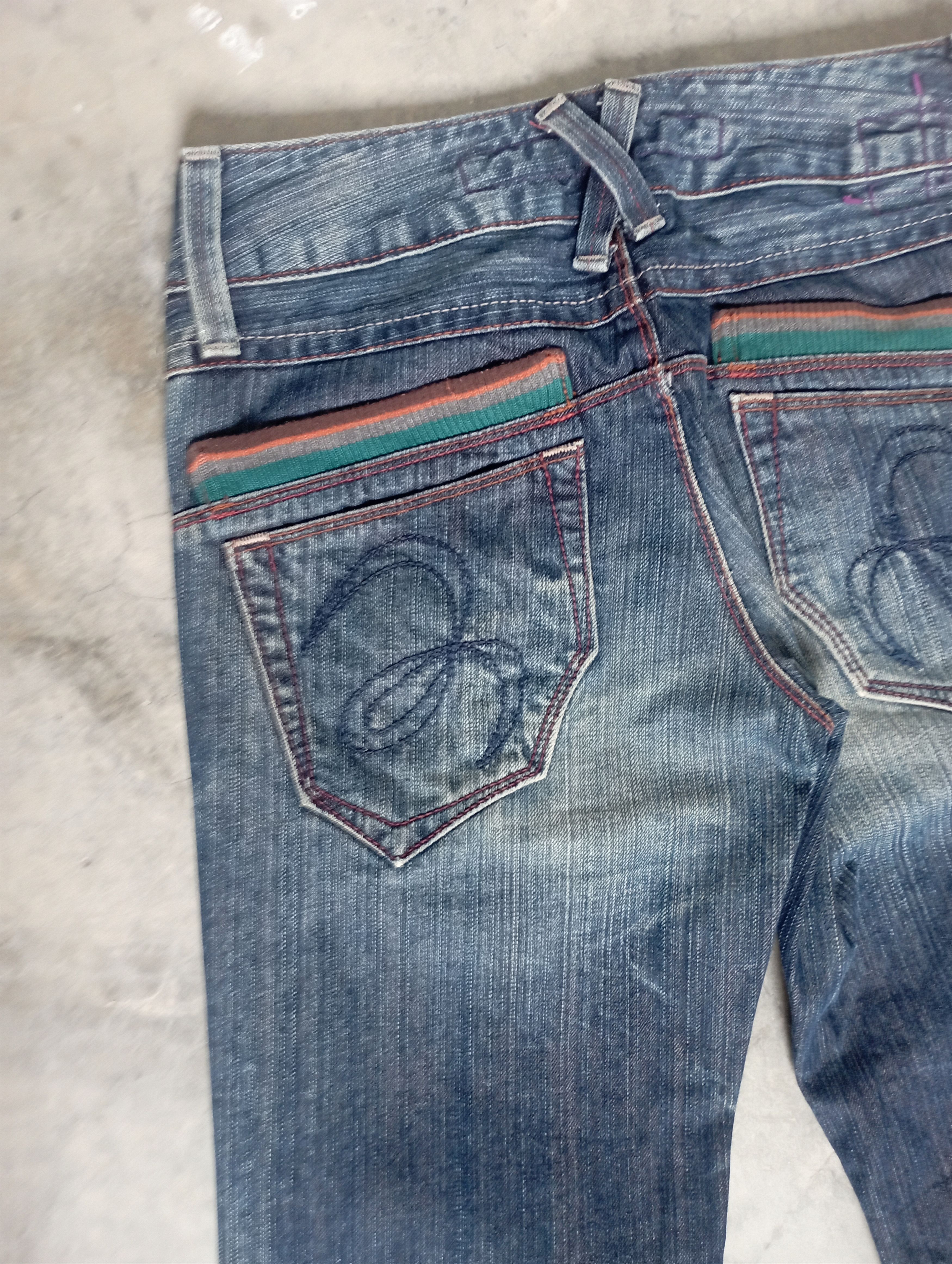 Tornado Mart Super Flare Jeans Made In Japan Mud Rusty LowRise Et Boite Size US 29 - 14 Thumbnail