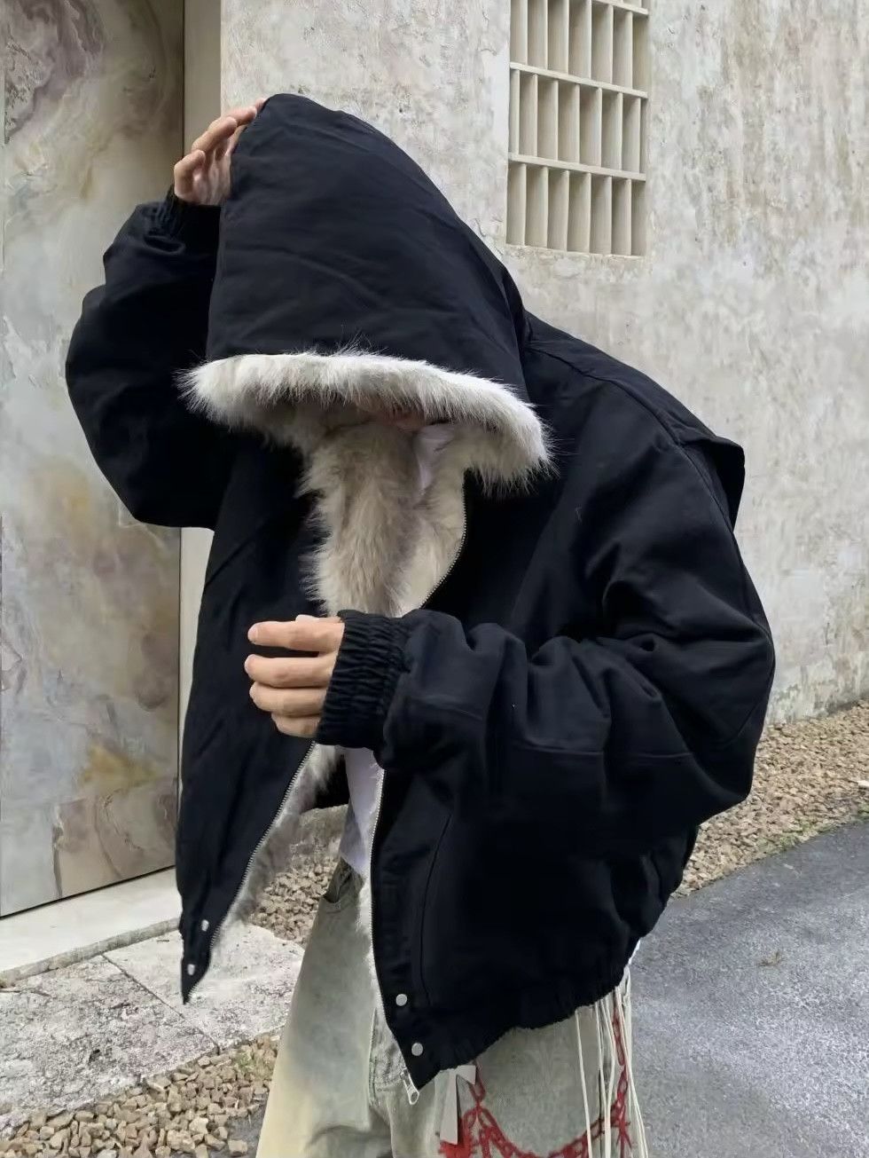Japanese Brand × Vintage Winter Thick Plush Hooded Cotton Jacket Size US XL / EU 56 / 4 - 4 Thumbnail