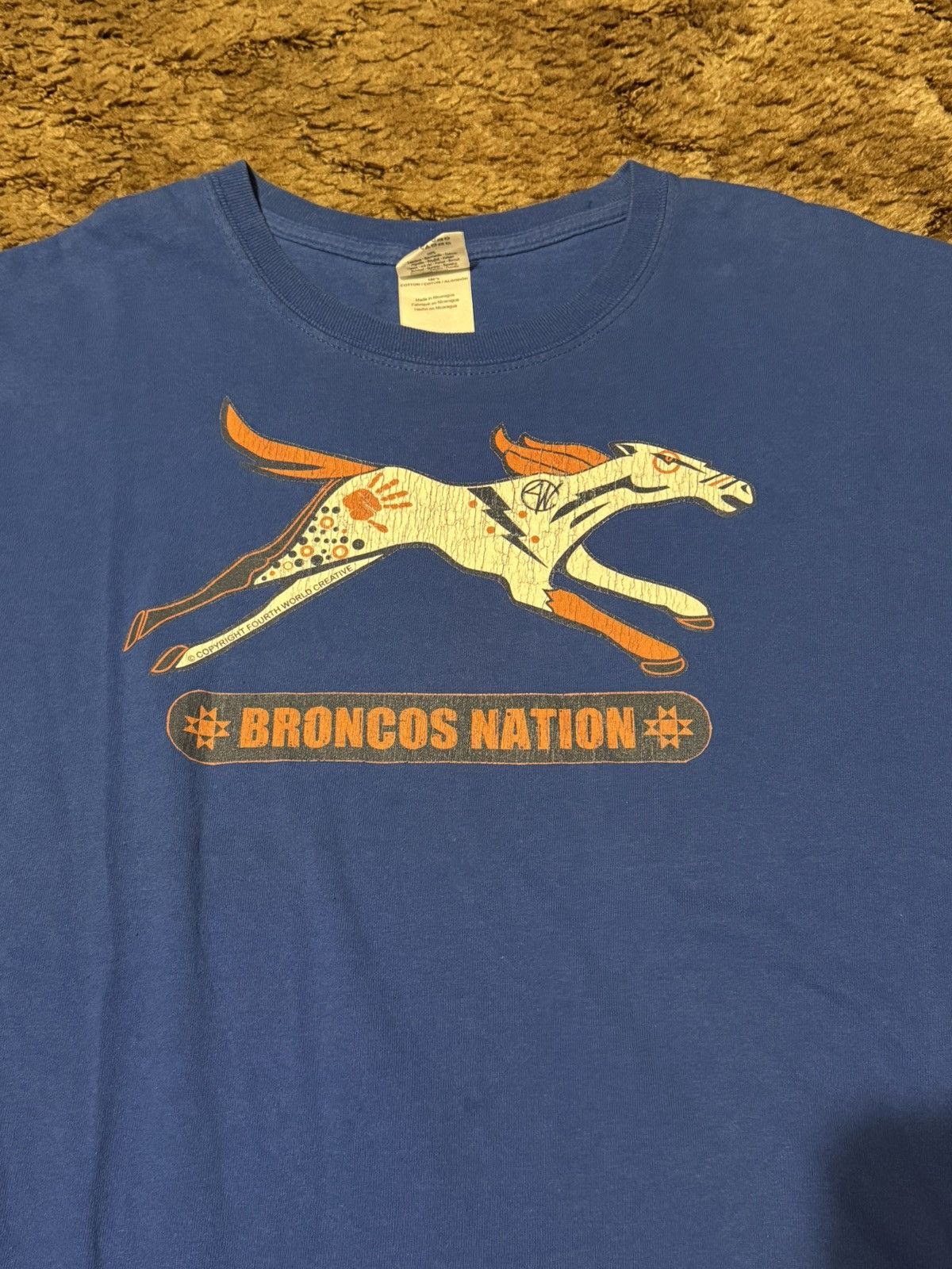 NFL Vintage Broncos Nation NFL T-Shirt Blue XLarge Size US XL / EU 56 / 4 - 2 Thumbnail
