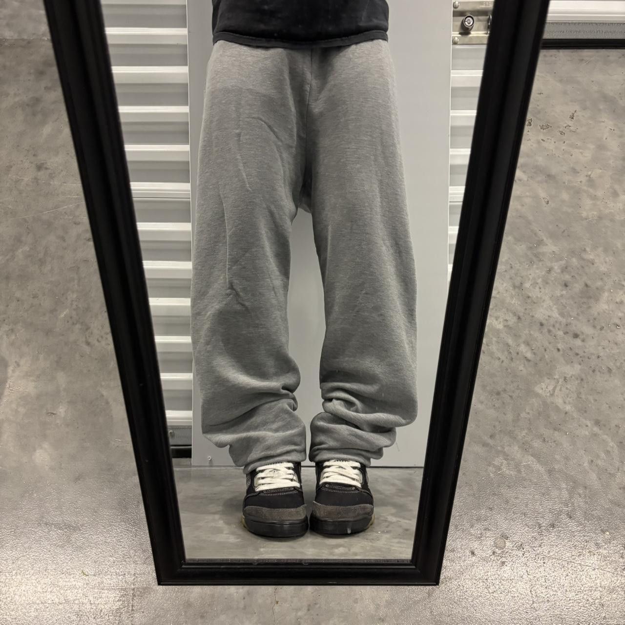 Japanese Brand × Vintage Crazy Vintage Y2K/2000s Grey Essential Sweatpants! Size US 30 / EU 46 - 1 Thumbnail