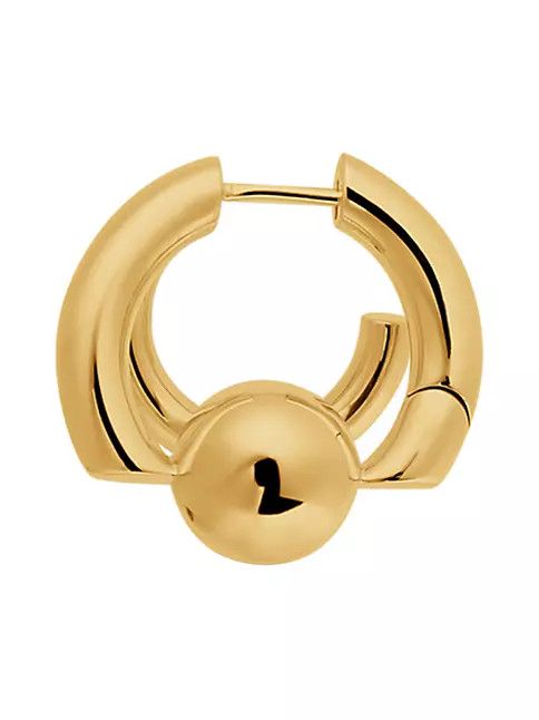 Balenciaga o1mt1gz0824 Size: OS / Cut Double Earring in Gold Size ONE SIZE - 4 Thumbnail