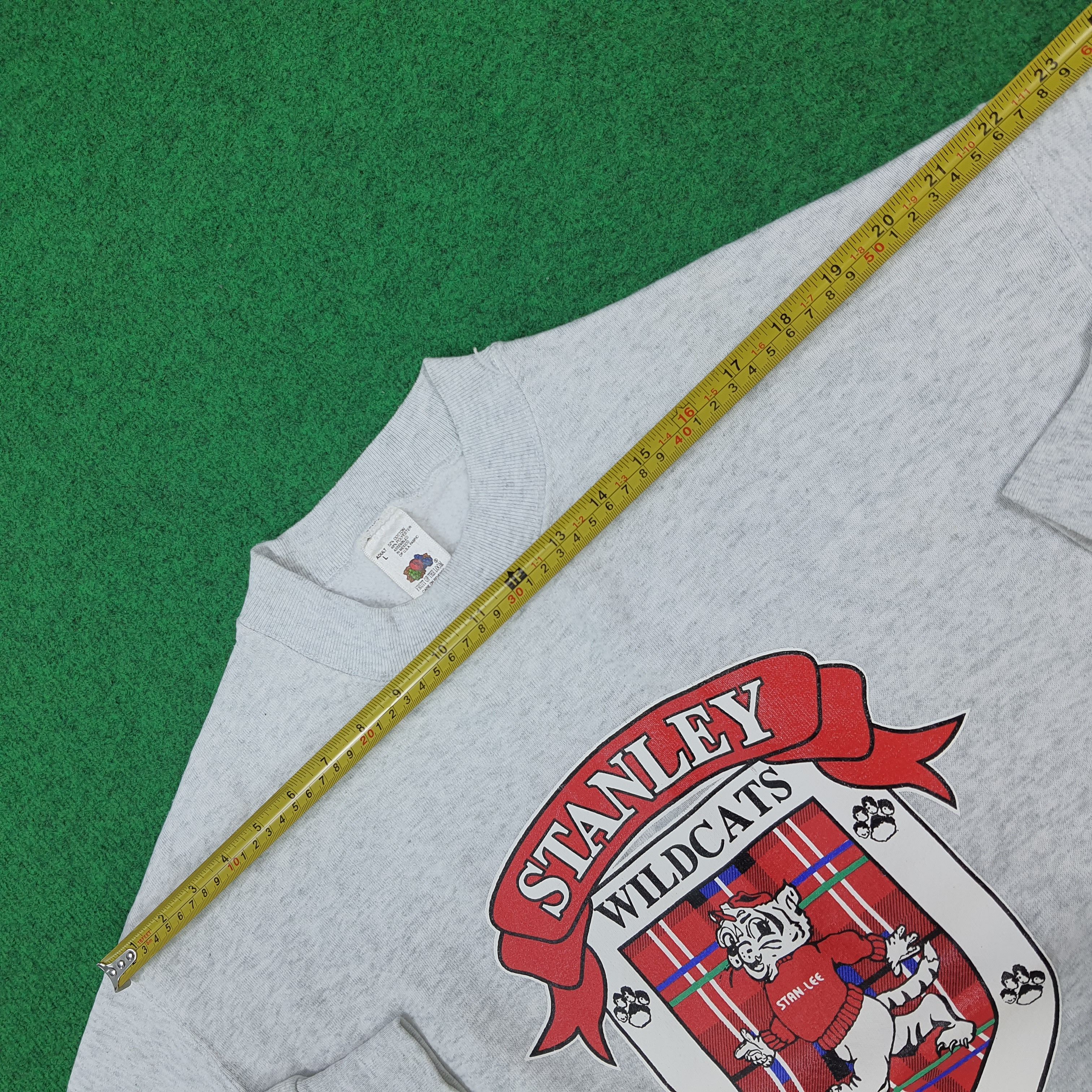 Fruit Of The Loom Vintage Stanley Wildcats Sweatshirt Graphic Pullover C290N8 Size US M / EU 48-50 / 2 - 8 Thumbnail