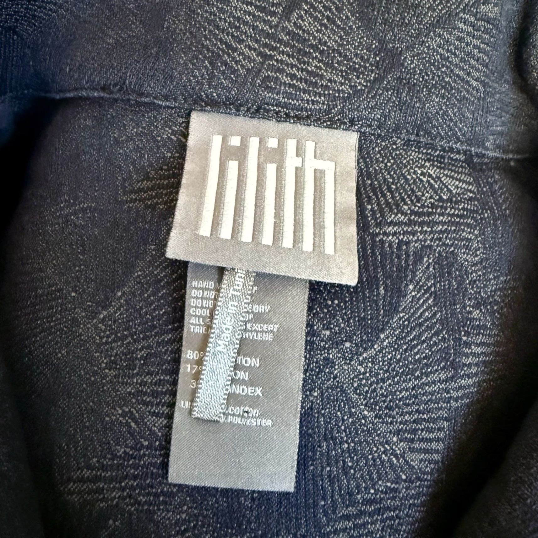 Vintage Lilith Textured Jacket Navy Blue Minimalist Lagenlook M/L 42 Wool Blend Mens Womens Girls Boys Size M / US 6-8 / IT 42-44 - 7 Thumbnail