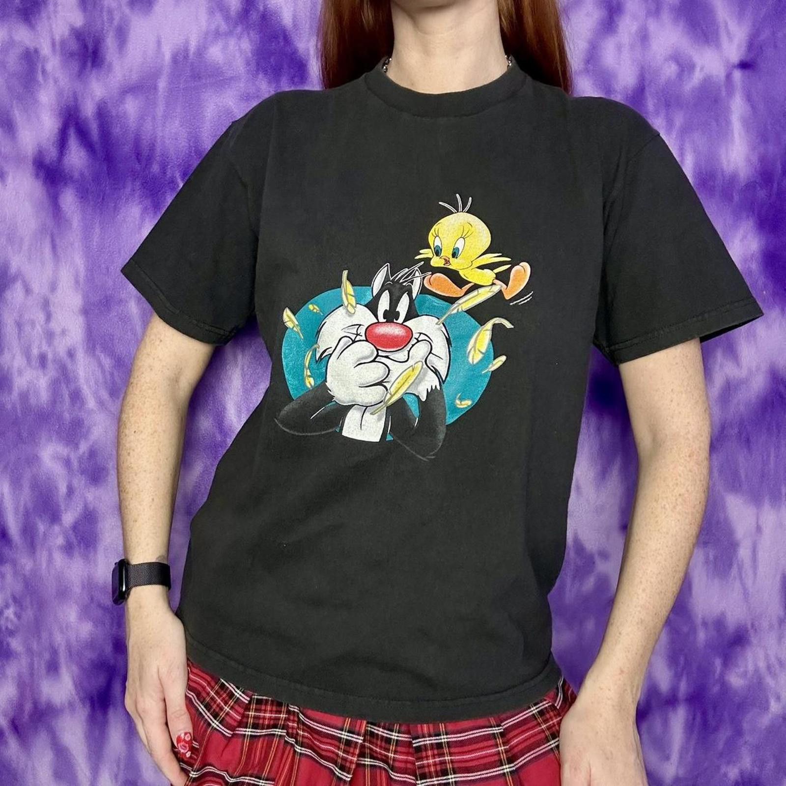 Designer 🐤 Looney Tunes 1997 vintage front and back graphic t-shirt Size US S / EU 44-46 / 1 - 2 Thumbnail
