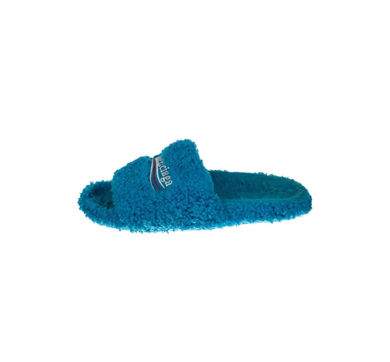 Balenciaga Furry Fur Slide Sandals in Blue Size US 9 / EU 42 - 4 Thumbnail