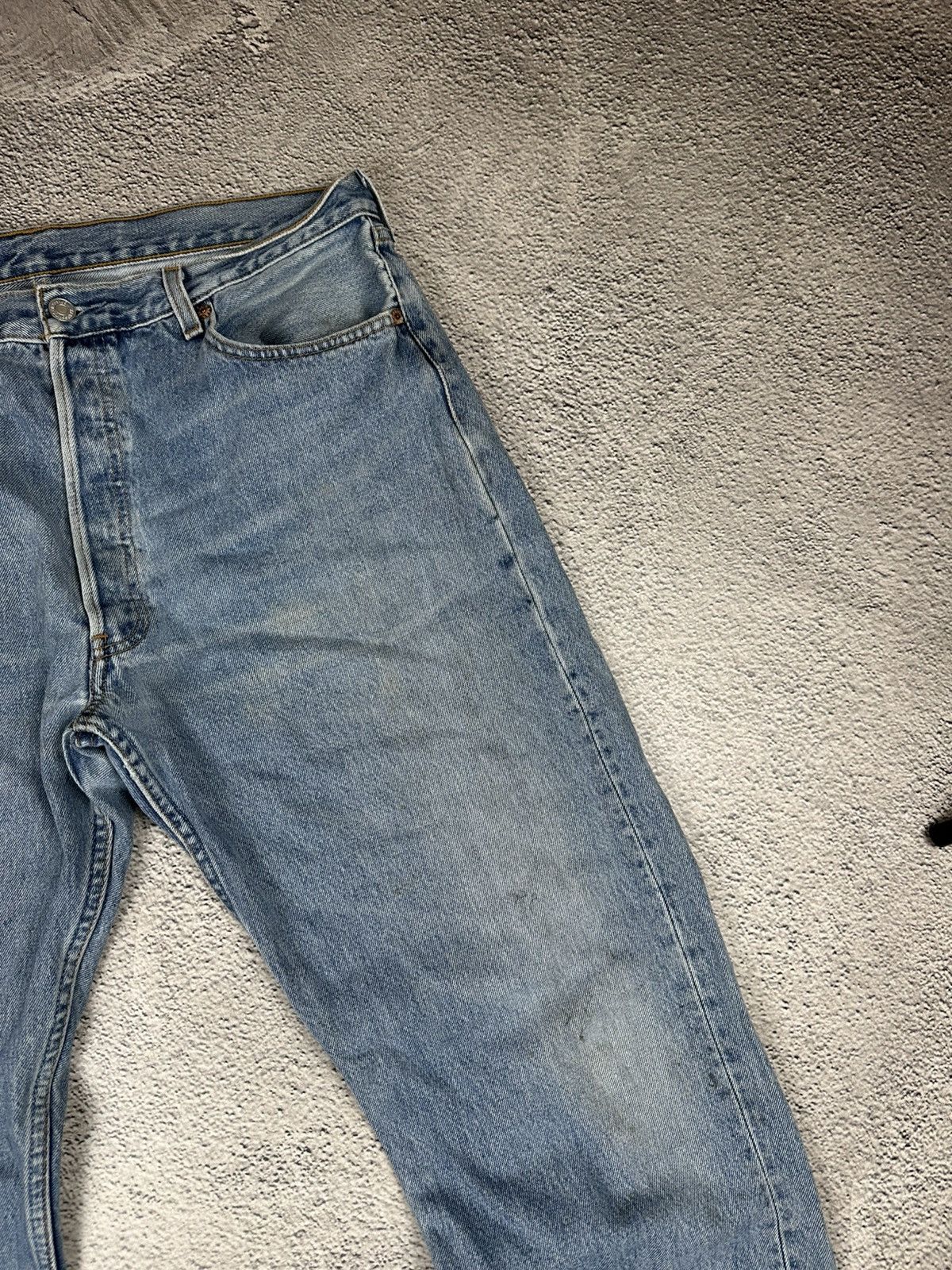 Levi's Vintage Clothing Vintage Levis 501 Washed Denim Blue Jeans 90s Rare Bootcut Size US 38 / EU 54 - 9 Thumbnail