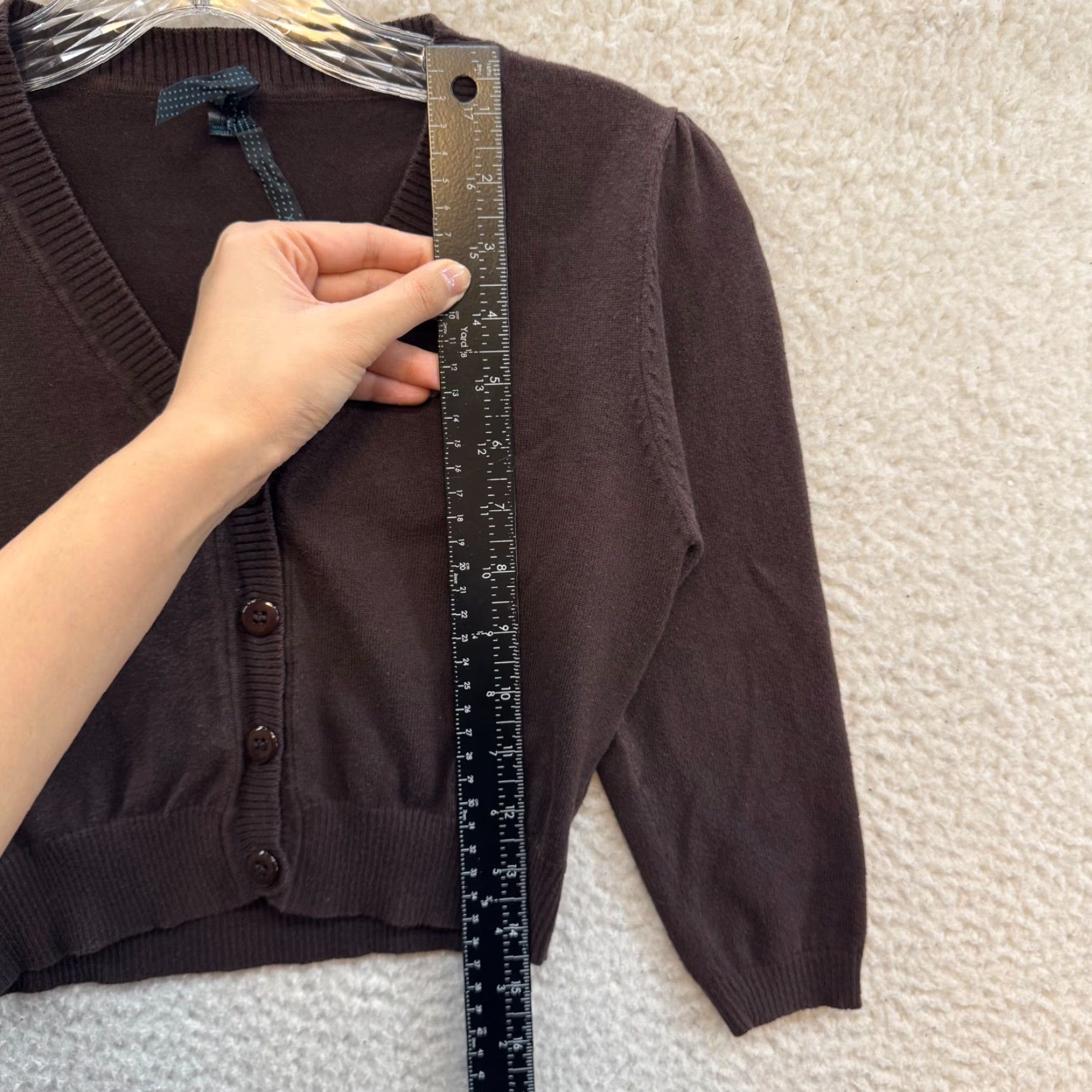 Forever 21 VINTAGE Y2K Crop Cardigan Top XS Brown Bolero Boho Whimsigoth Shirt Womens Size XS / US 0-2 / IT 36-38 - 5 Thumbnail