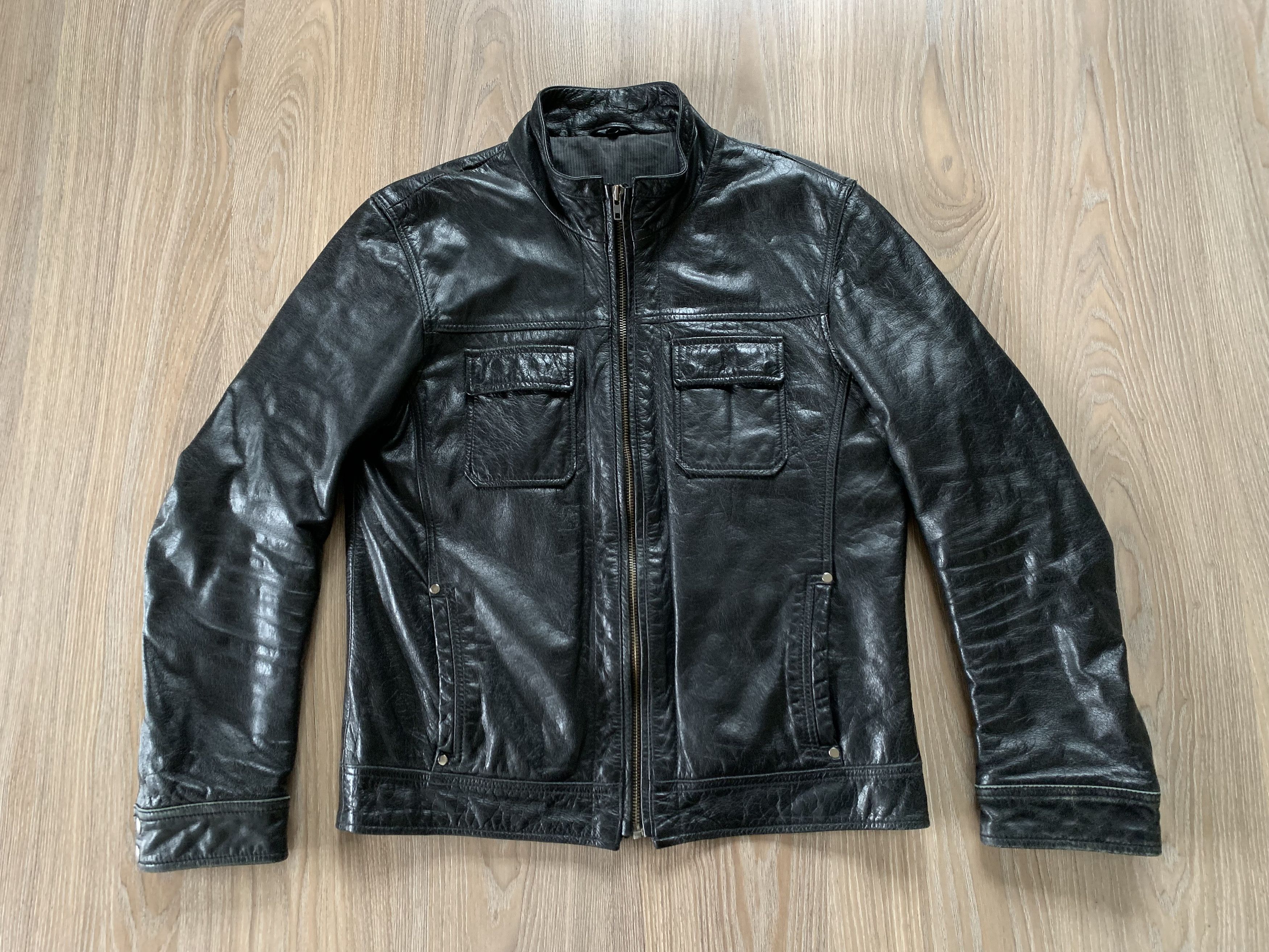 Other Jules Black Buffalos Skin Leather Multi Pocket Jacket Size US L / EU 52-54 / 3 - 2 Thumbnail
