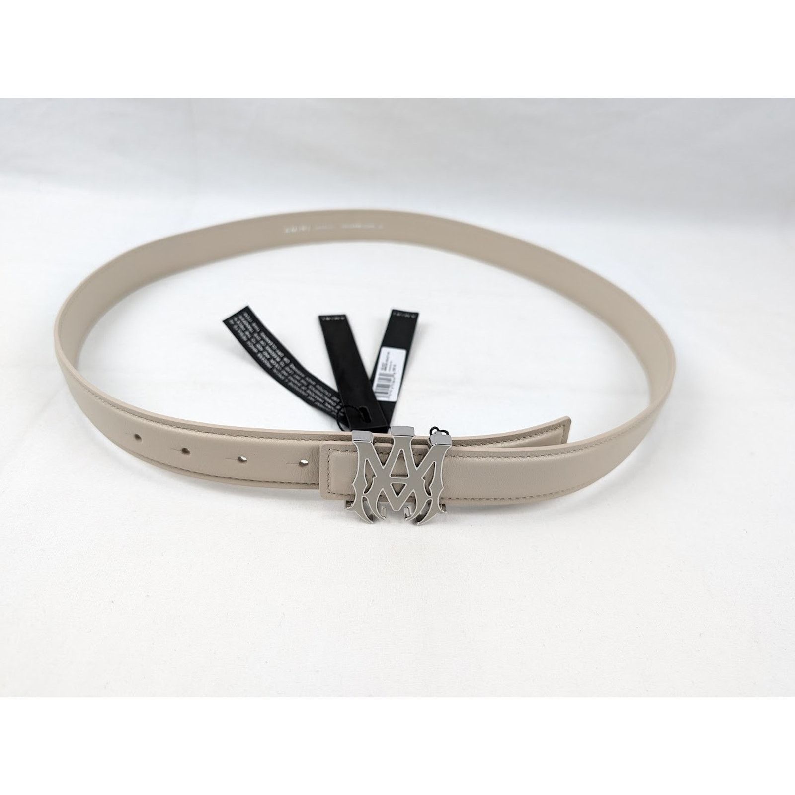 Amiri o1rshd1 Size:95 / MA Belt in Alabaster Size 38 - 7 Thumbnail